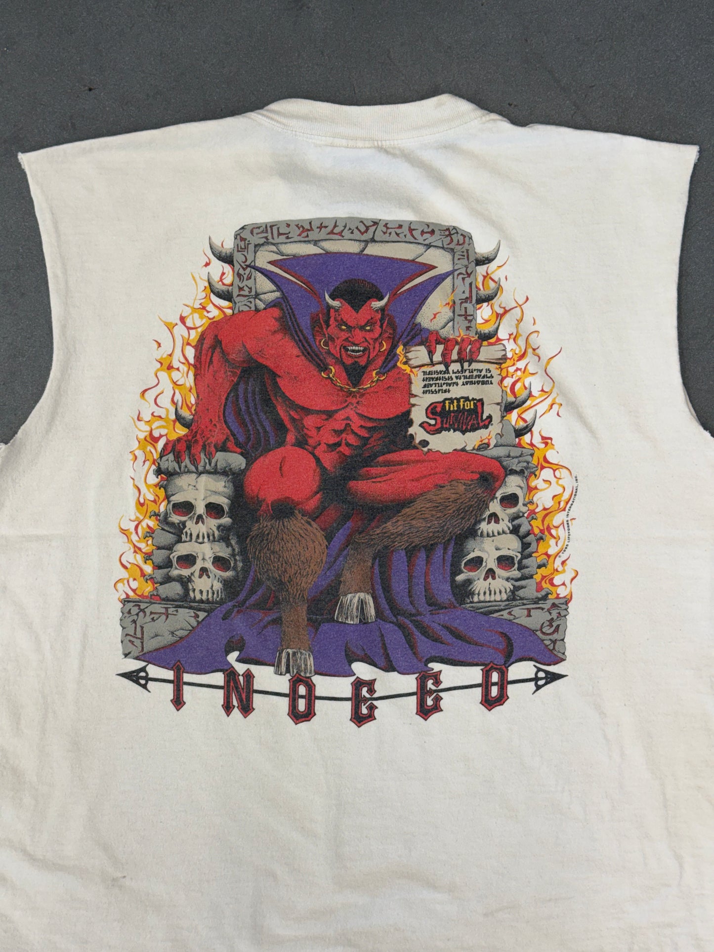 1995 INDEED DEVIL CUTOFF MULLET TEE (FIT FOR SURVIVAL TAG)
