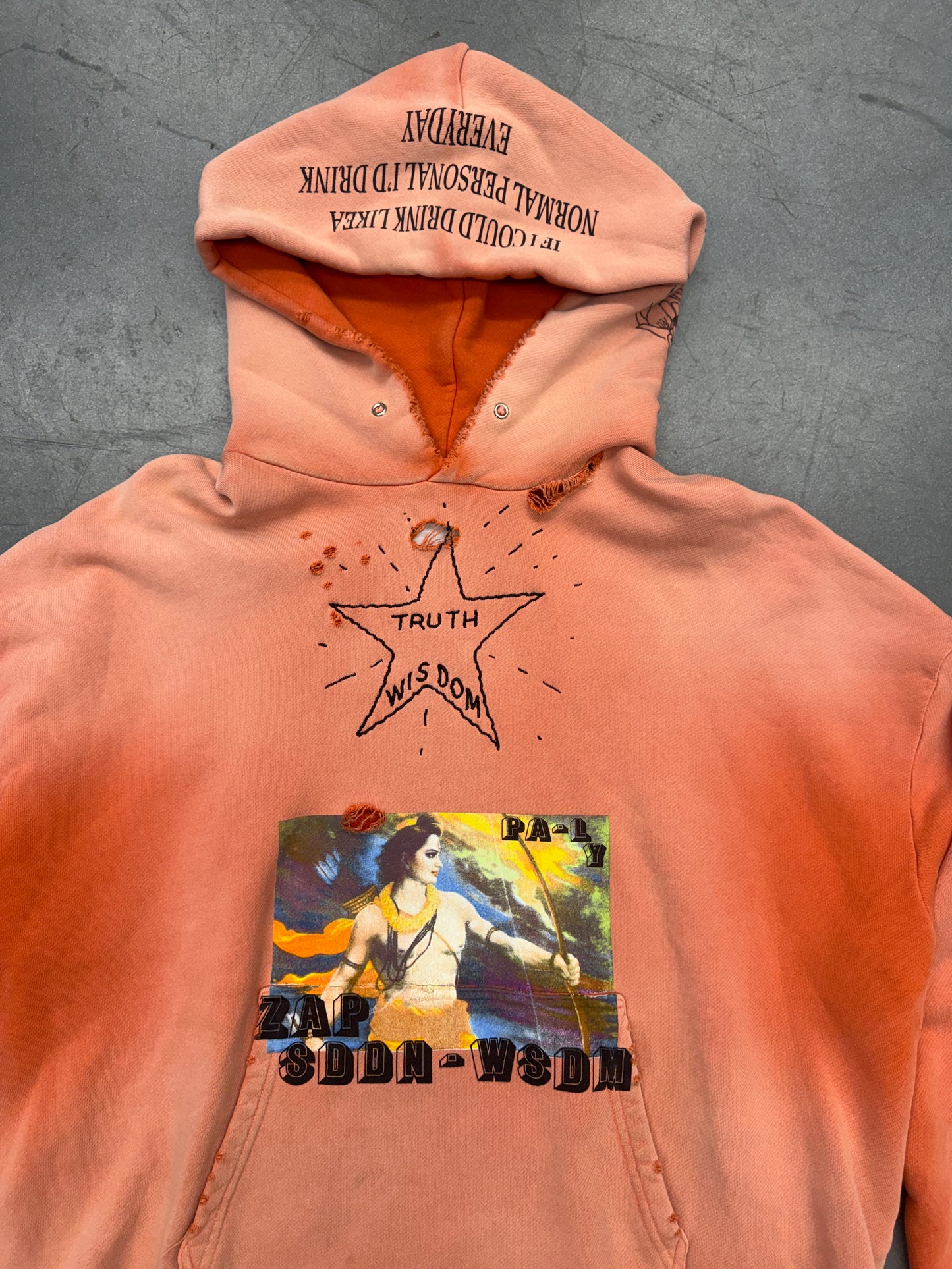 PALY SDDN WSDM HOODED SWEATSHIRT - ORANGE