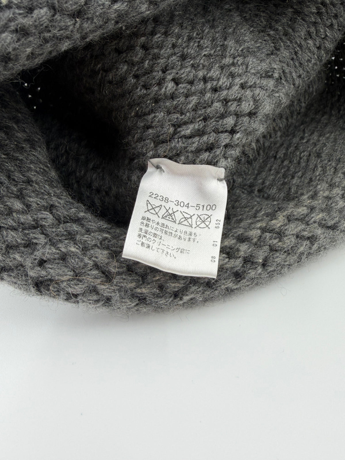 CHROME HEARTS CASHMERE LEATHER CROSS PATCH BEANIE