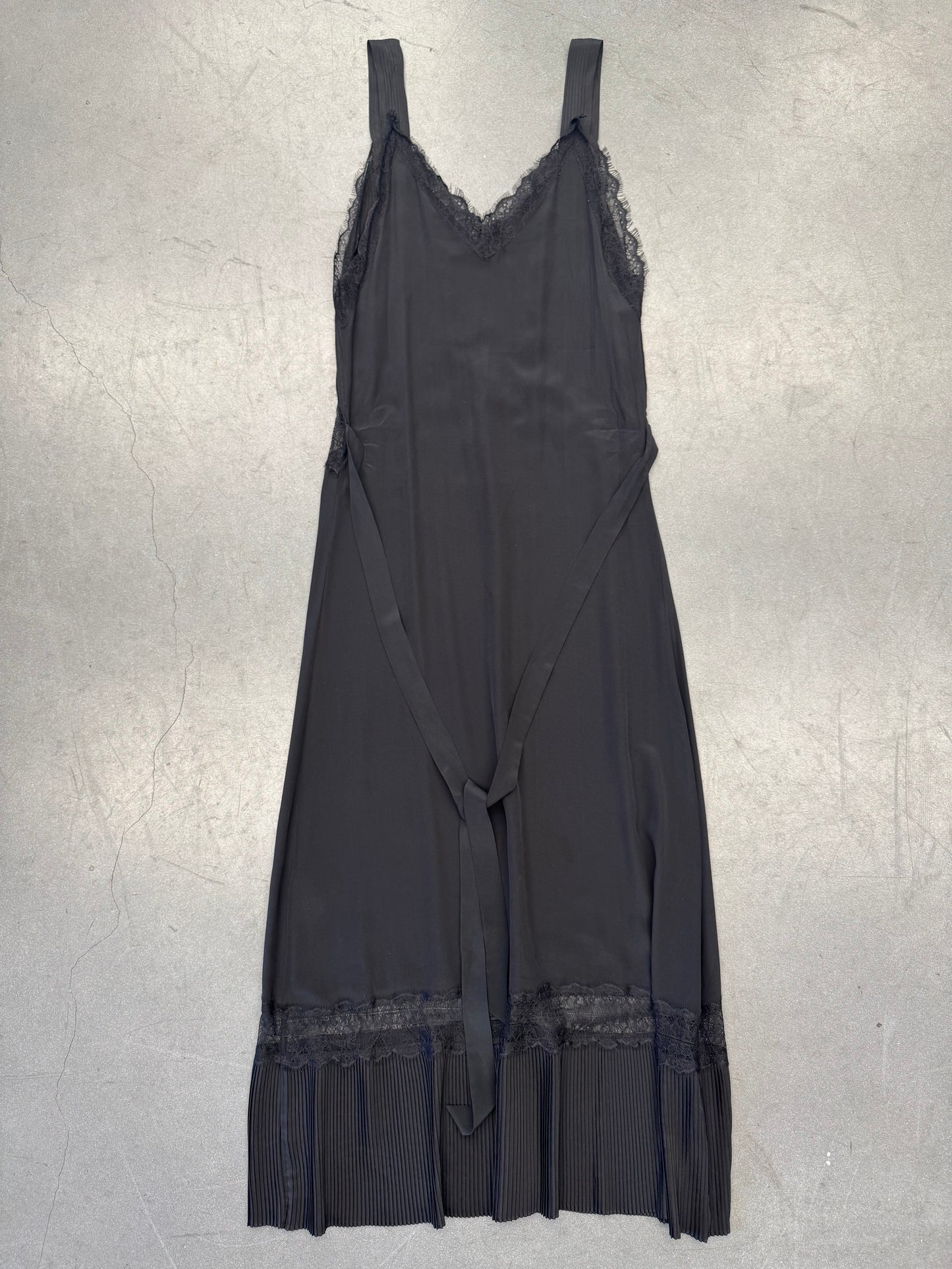 SLEEPING WITH JACQUES BLACK SILK SLEEPWEAR DRESS
