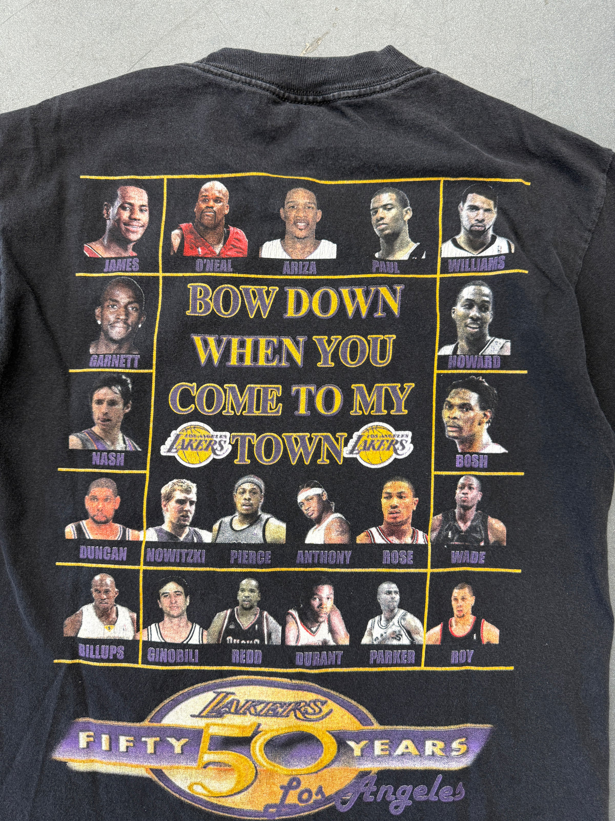 Y2K KOBE BRYANT 50 YEARS LONG LOS ANGELES LAKERS TEE (ALSTYLE TAG)