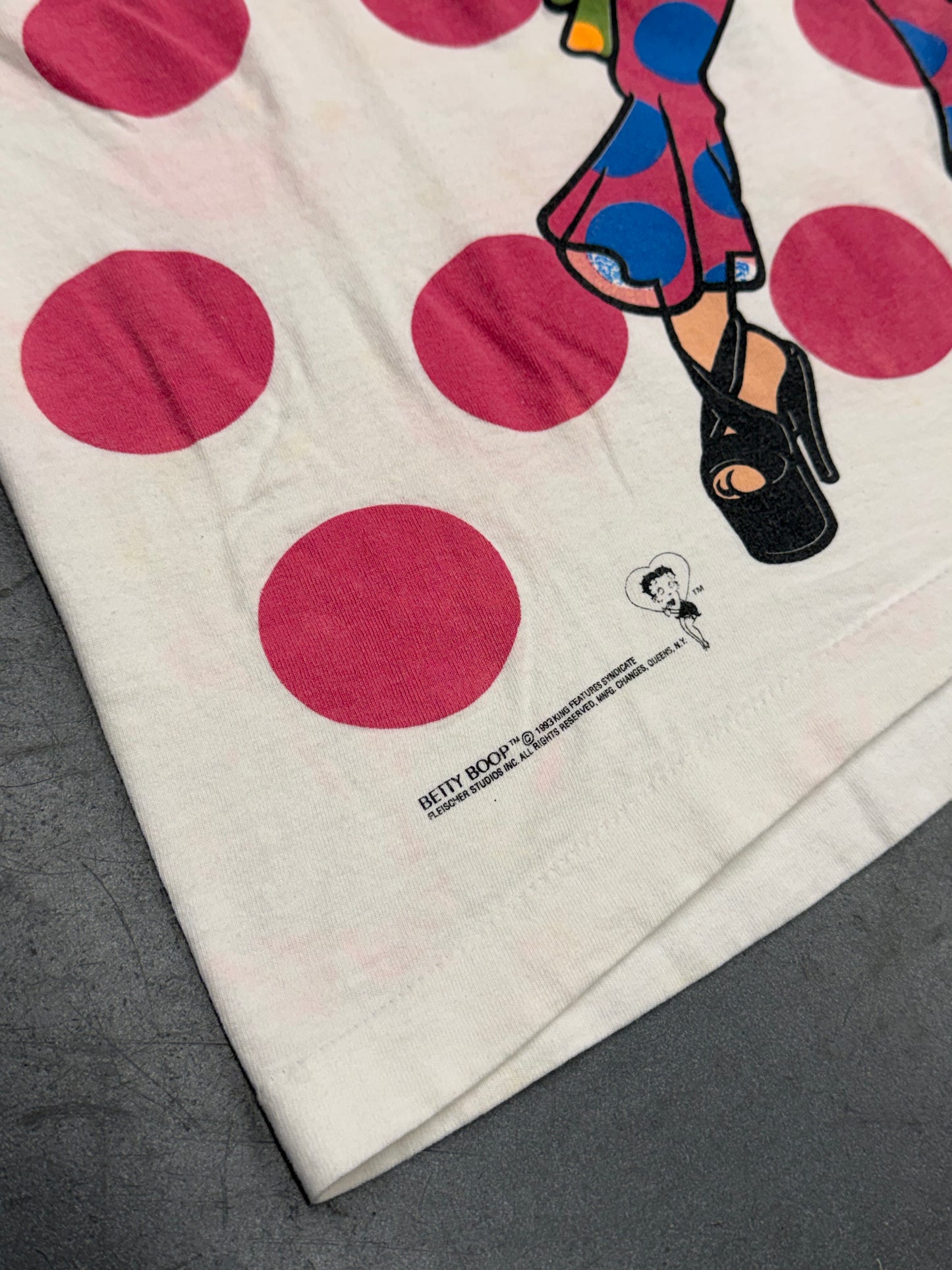 1993 BETTY BOOP HIPPIE DISCO TEE (ANVIL TAG)