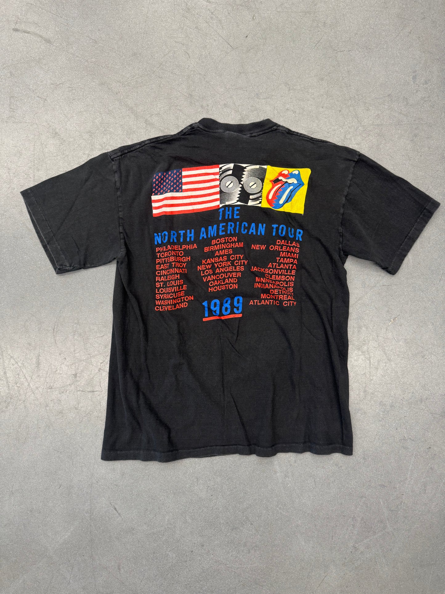 1989 ROLLING STONES NORTH AMERICAN TOUR TEE (HANDTEX TAG)