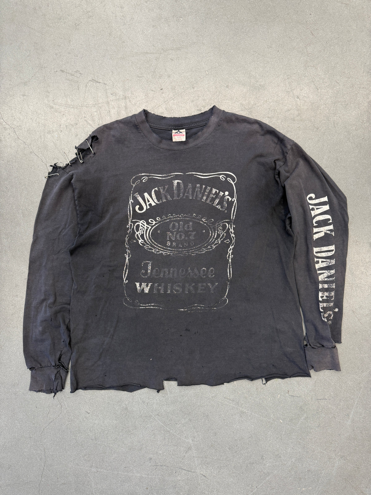 90S JACK DANIEL'S TENNESSEE WHISKY THRASHED LS TEE (AAA TAG)