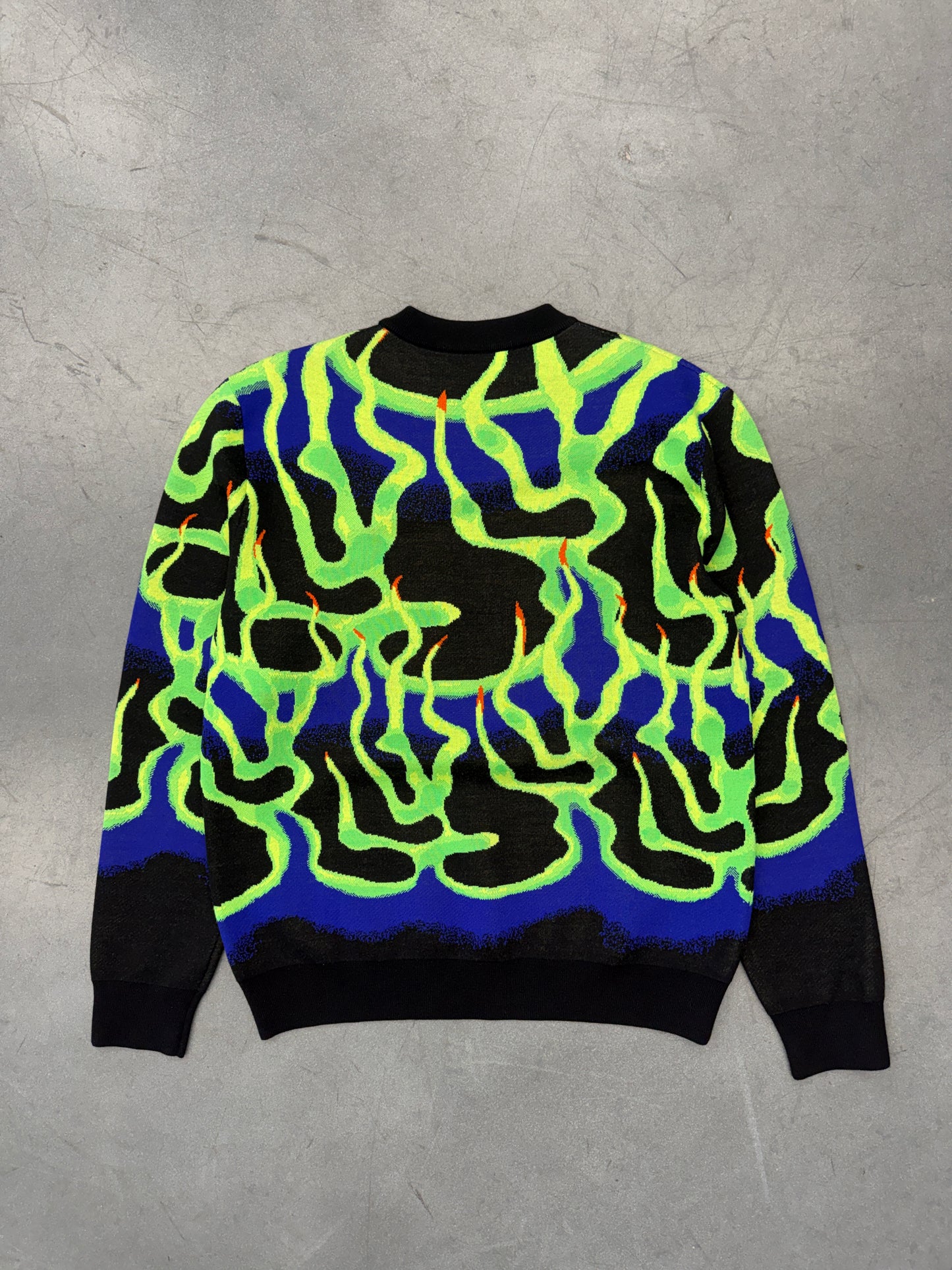 FW22 LOUIS VUITTON THORN FLAMES INTARSIA KNIT CREWNECK SWEATER