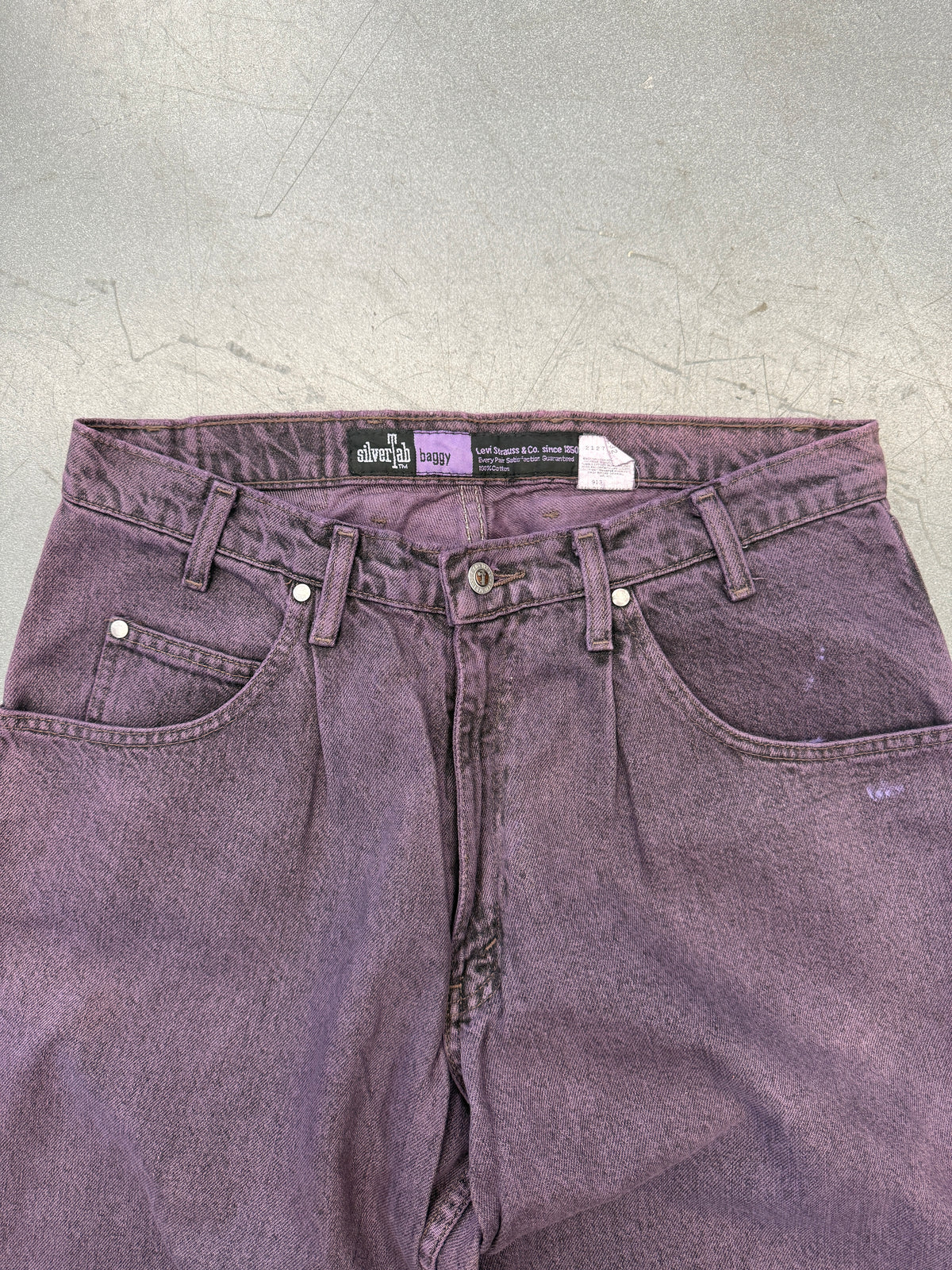 90S LEVI'S SILVERTAB BAGGY JEANS - PURPLE DYE (34X32)