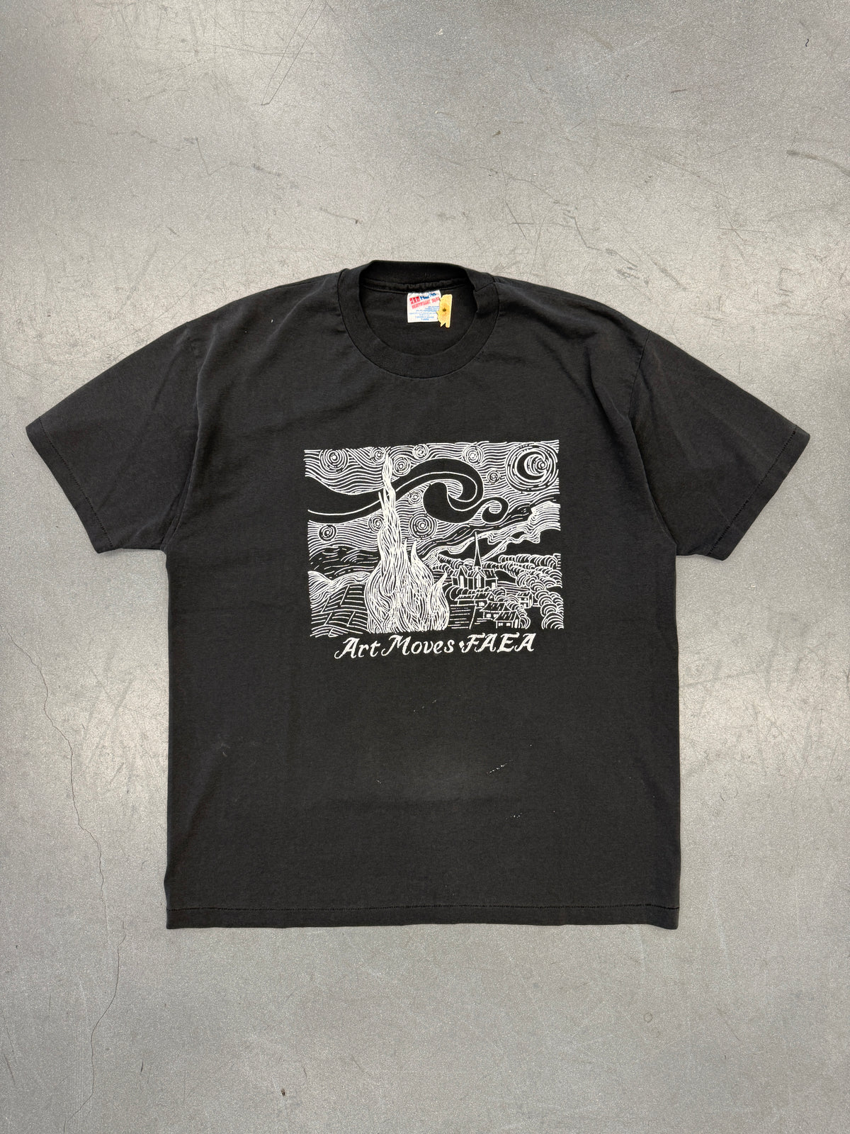 90'S ART MOVES FAEA VAN GOGH THE STARRY NIGHT TEE (HANES TAG)