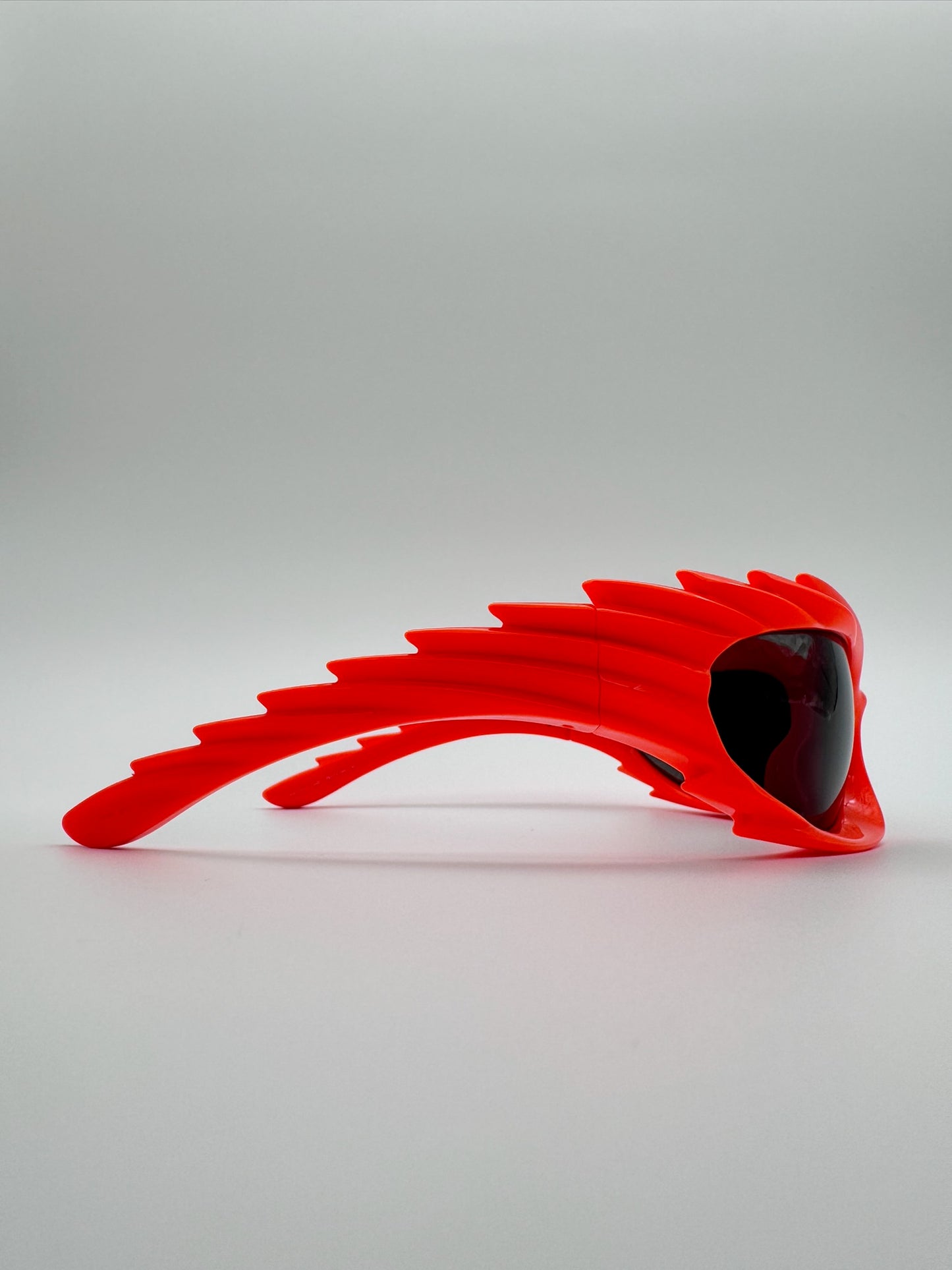 BALENCIAGA SPIKE RECTANGLE SUNGLASSES BB0255S 005 ORANGE