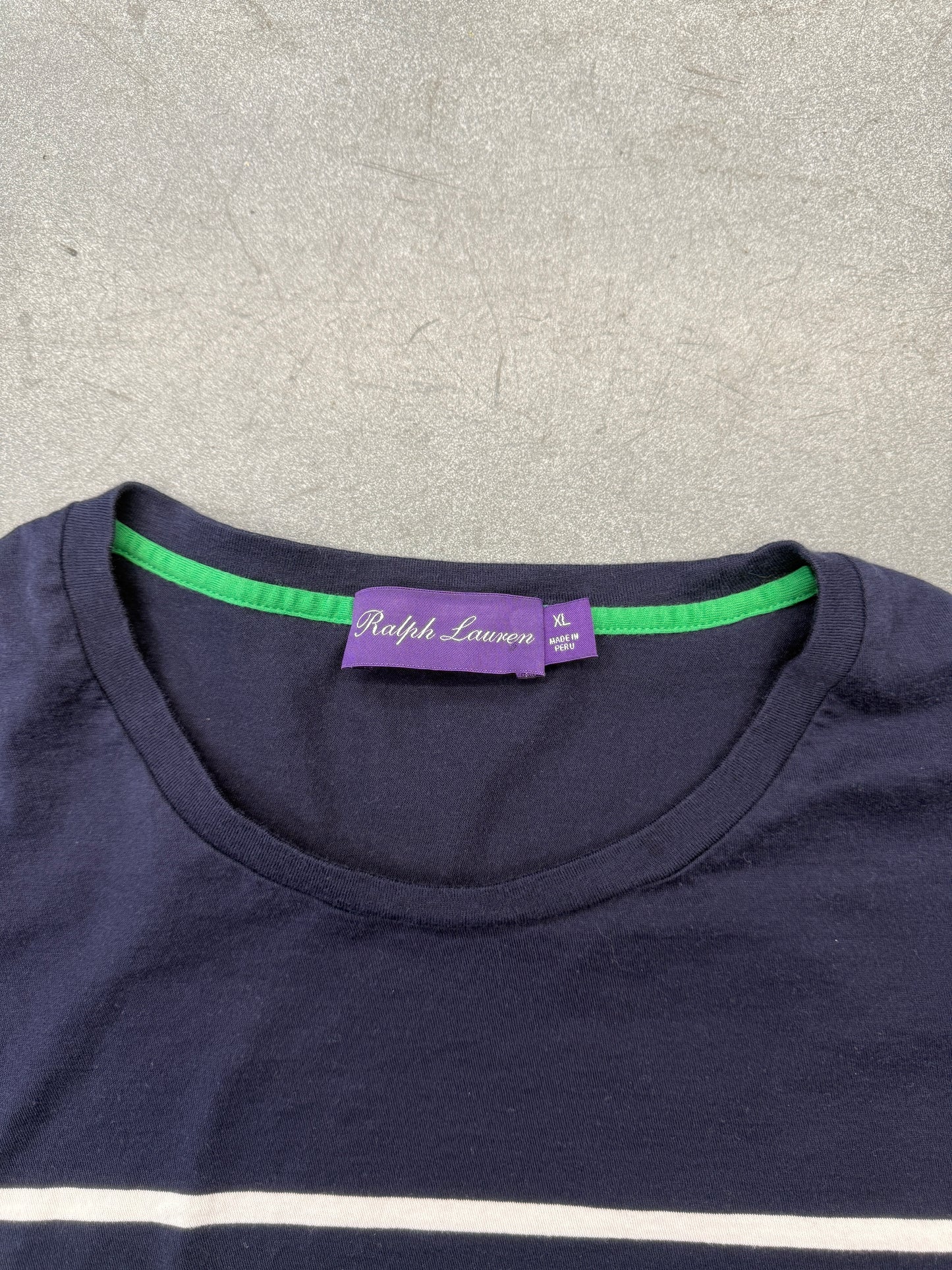 VINTAGE RALPH LAUREN PURPLE LABEL STRIPED LS TEE