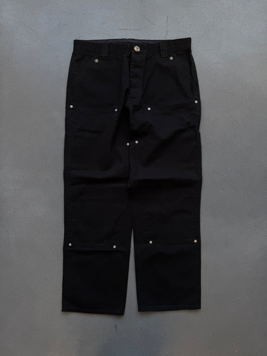 CHROME HEARTS CARPENTER DOUBLE KNEE HEAVYWEIGHT CANVAS PANTS (34) (NEW)