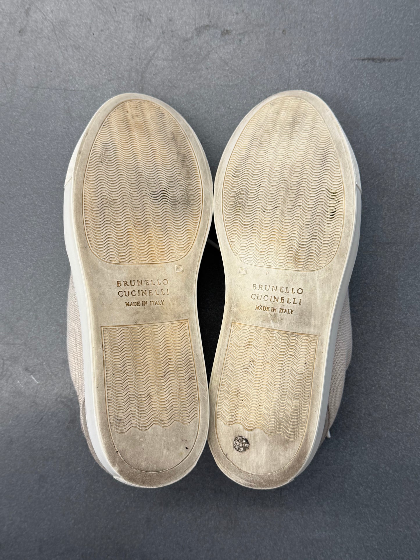 BRUNELLO CUCINELLI SIZE 40 COTTON KNIT SNEAKERS (W/O BOX)