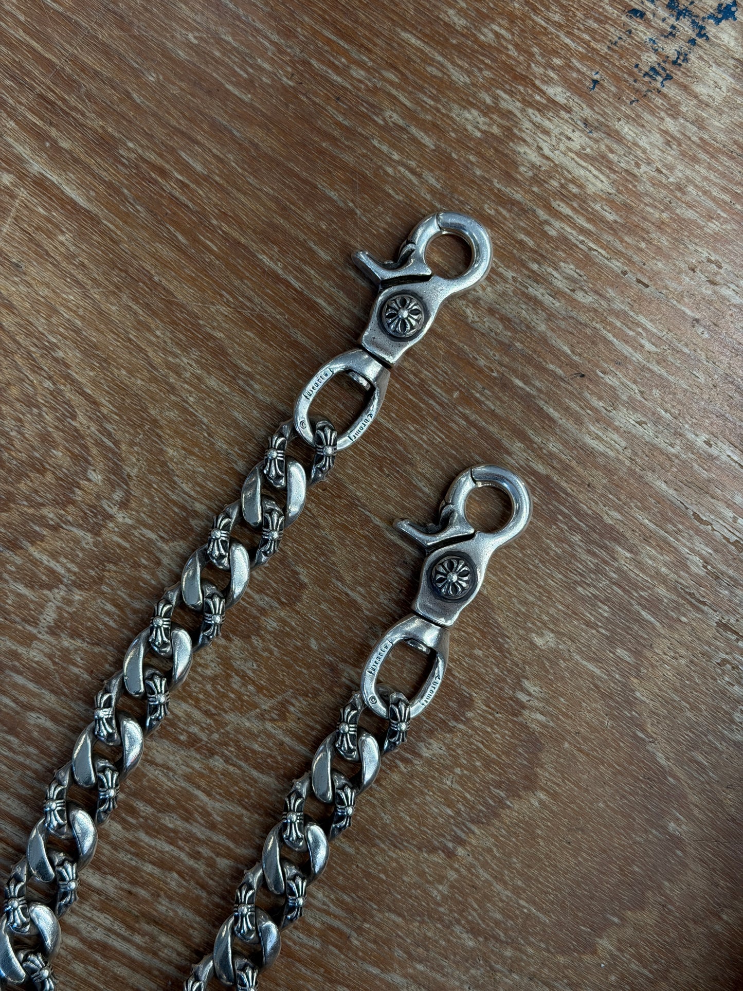 CHROME HEARTS EXTRA FANCY SILVER WALLET CHAIN (16 INCH)