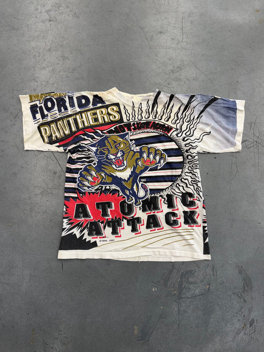 1993 FLORIDA PANTHERS ATOMIC ATTACK MAGIC JOHNSON TEE (FADED TAG)