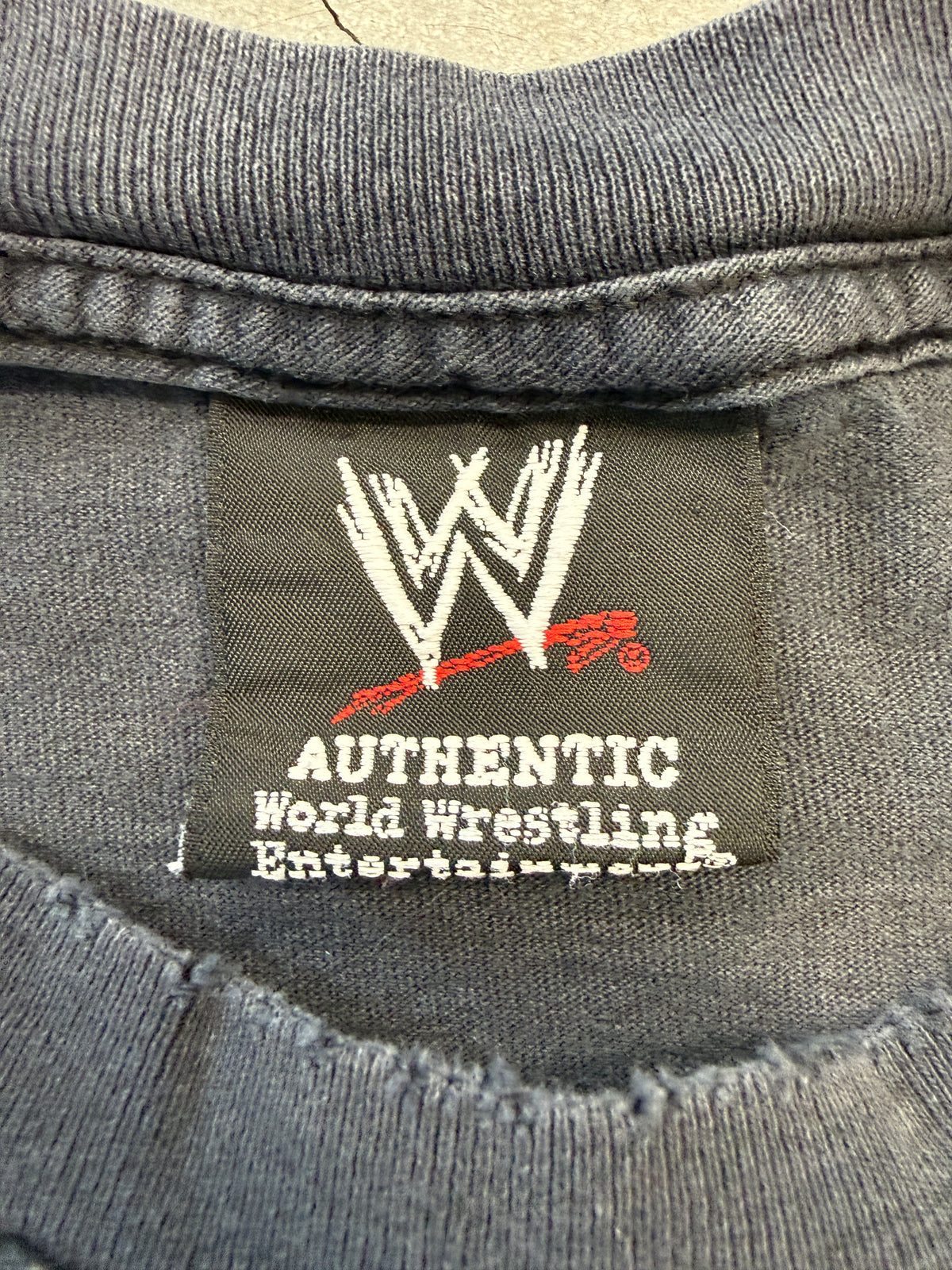 2008 WRESTLEMANIA XXIV FLOYD MAYWEATHER BIG SHOW MATCH CARD FADED TEE (WWE TAG)