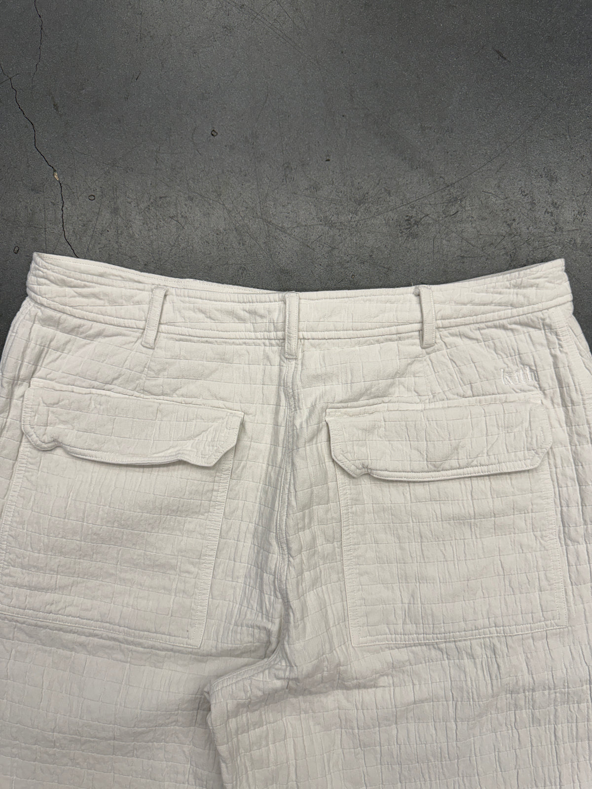 SS23 KITH WOMEN RAINER QUILTED UTILITY PANTS - WHITE