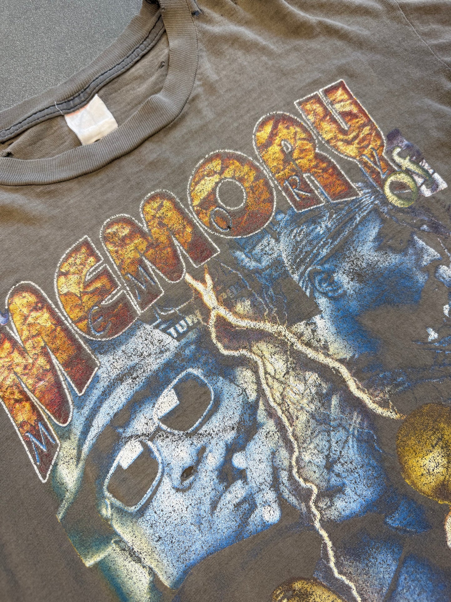90'S IN MEMORY OF THE NOTORIOUS BIG MAKAVELI PLEASE STOP THE VIOLENCE RAP TEE (FADED TAG)
