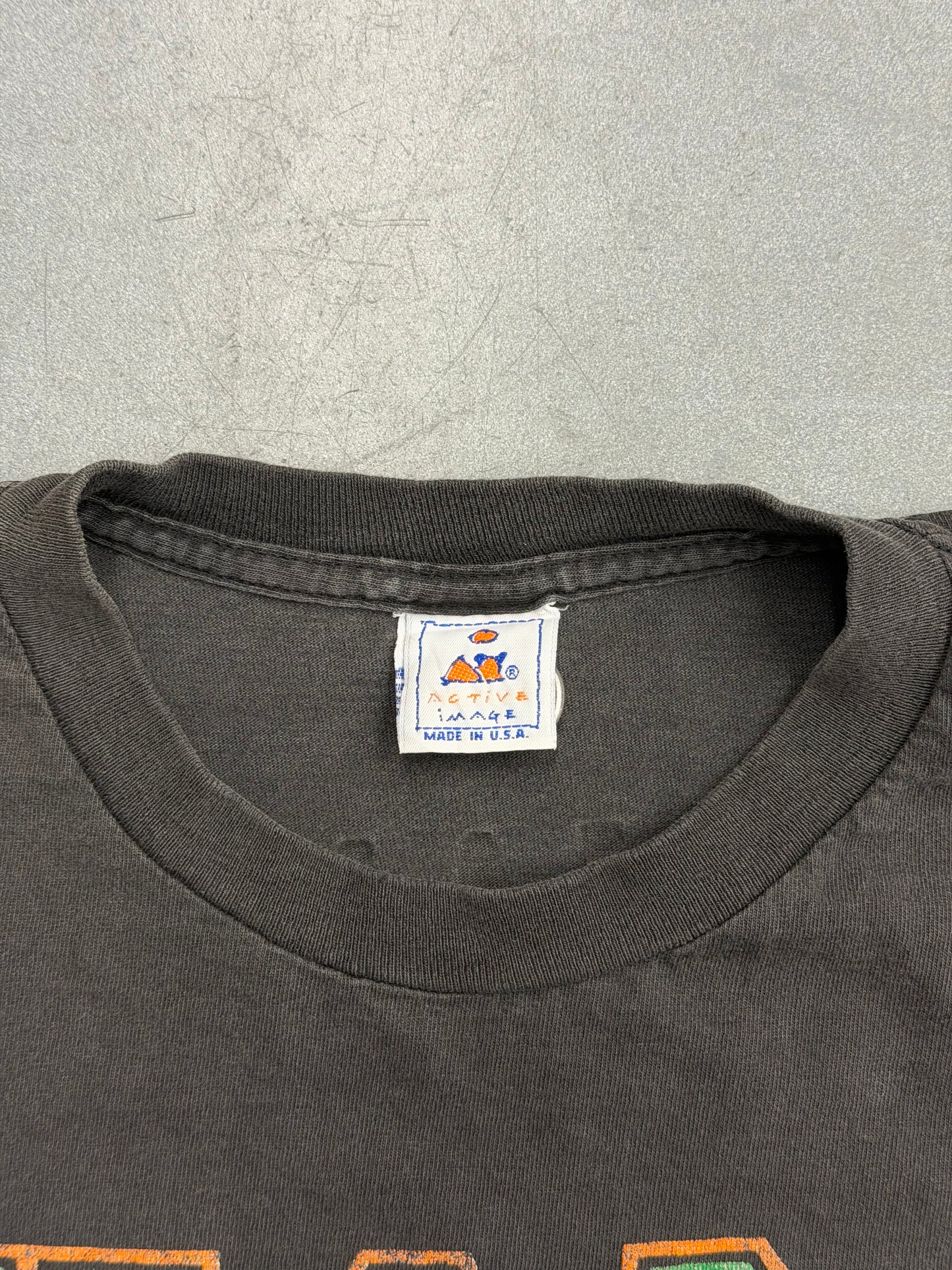 1994 ACTIVE IMAGE MIAMI HURRICANES BREAKTHROUGH SEBASTIAN TEE