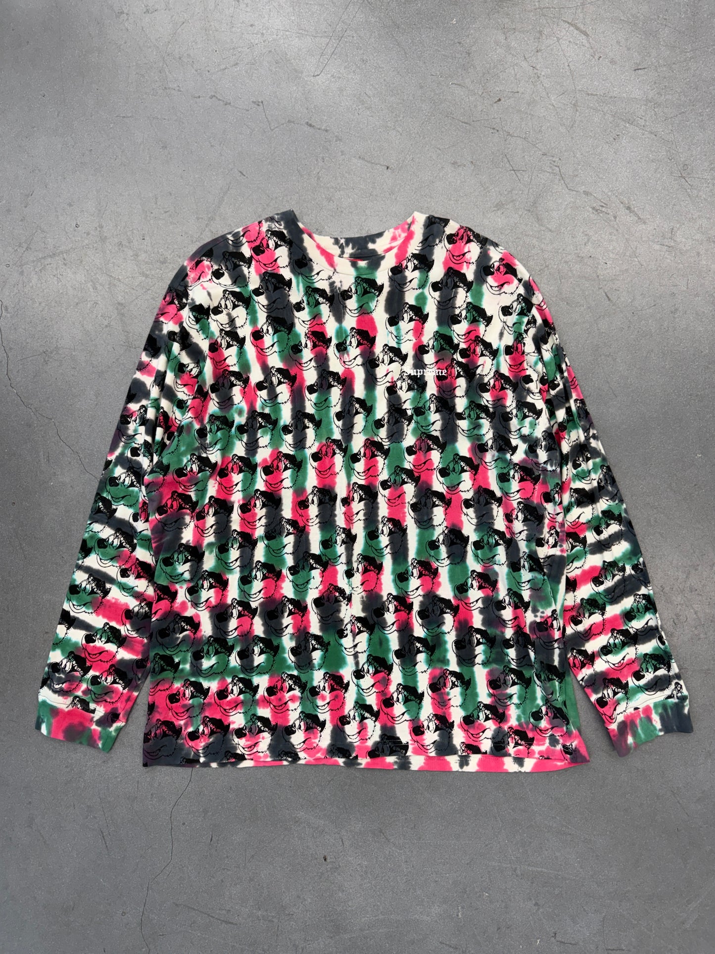 SS21 SUPREME DYED BEAR LS SLEEVE - MULTI (XL)