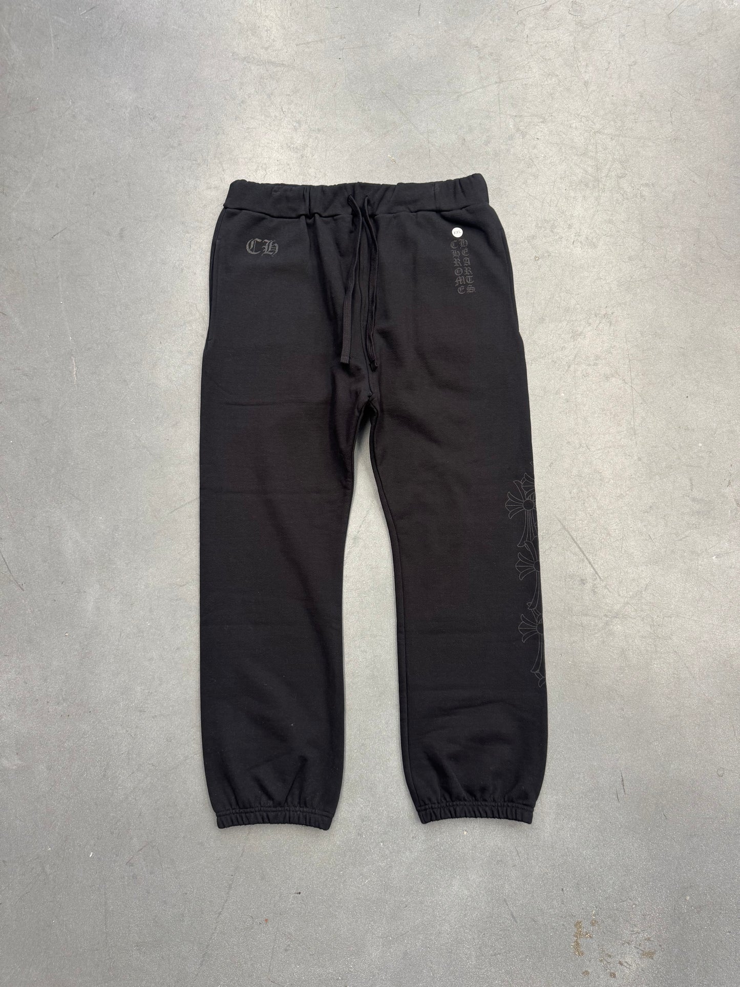 CHROME HEARTS SLIT POCKET MIAMI EXCLUSIVE SWEATPANTS - BLACK/BLACK