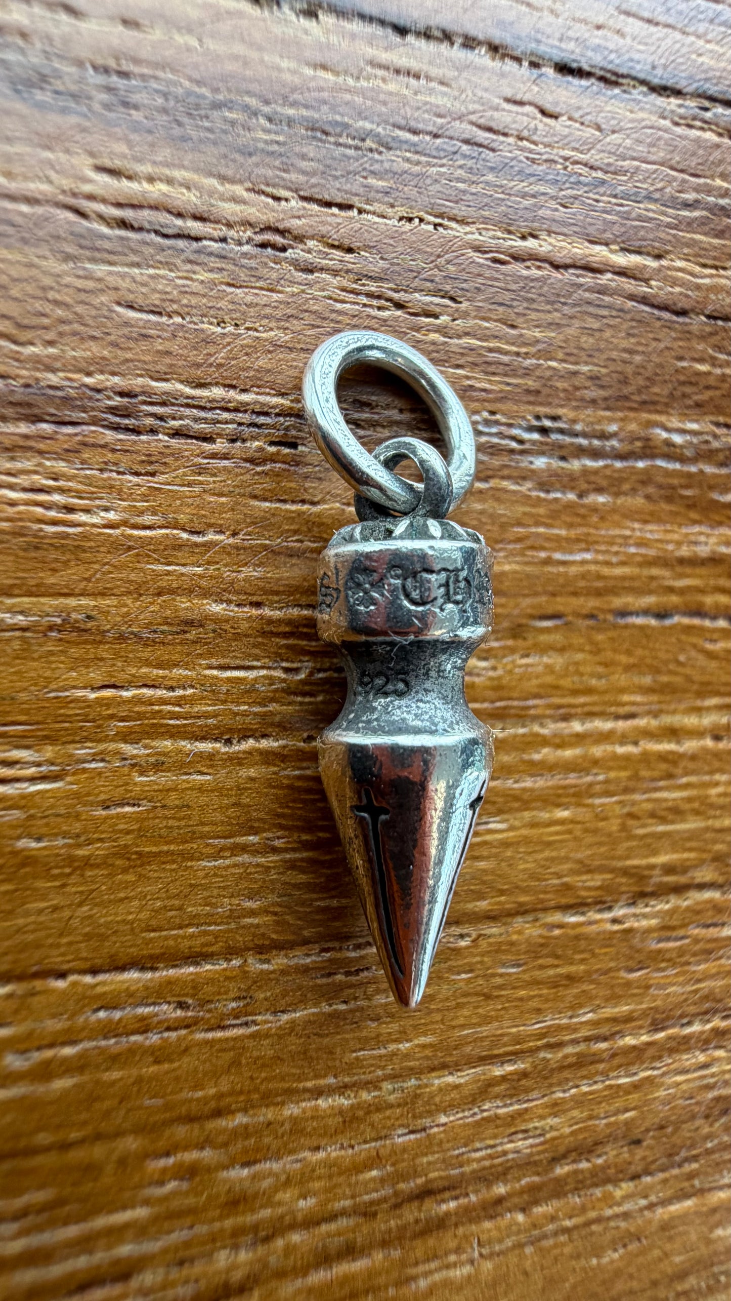 CHROME HEARTS TINY SPIKE SILVER PENDANT