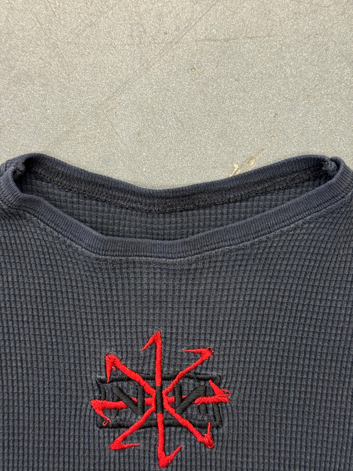 90S NINE INCH NAILS NIN NOTHING THERMAL LONG SLEEVE TEE (PULLED TAG)