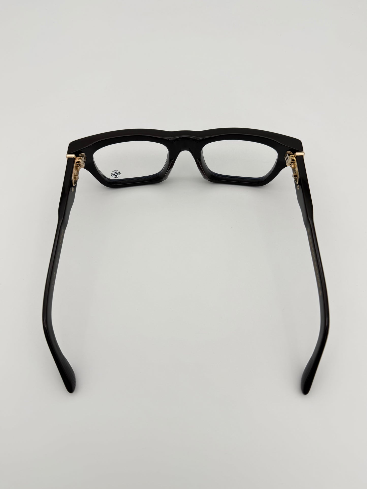 CHROME HEARTS CRYPDIC EYEGLASSES - BROWN/GOLD (W/SILVER PLUS CASE)