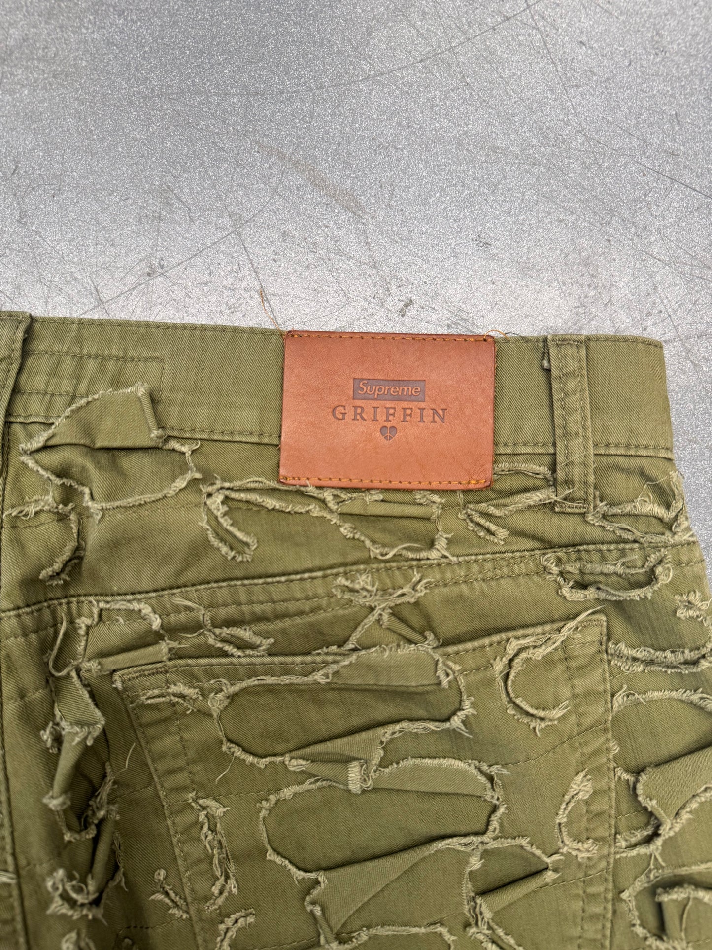 FW22 SUPREME X GRIFFIN 5-POCKET JEANS - LIGHT OLIVE