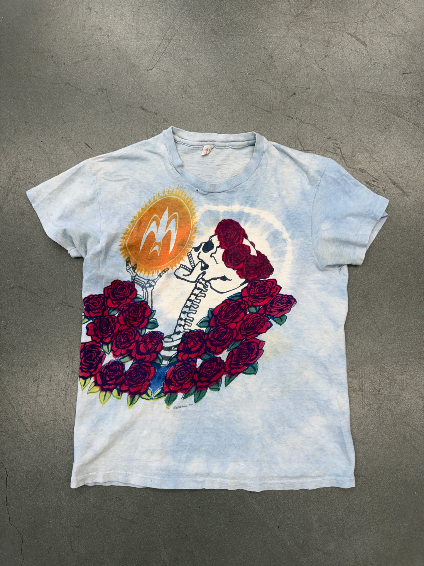 1977 GRATEFUL DEAD ED DONOHUE BIG BERTHA TEE (HANES TAG)