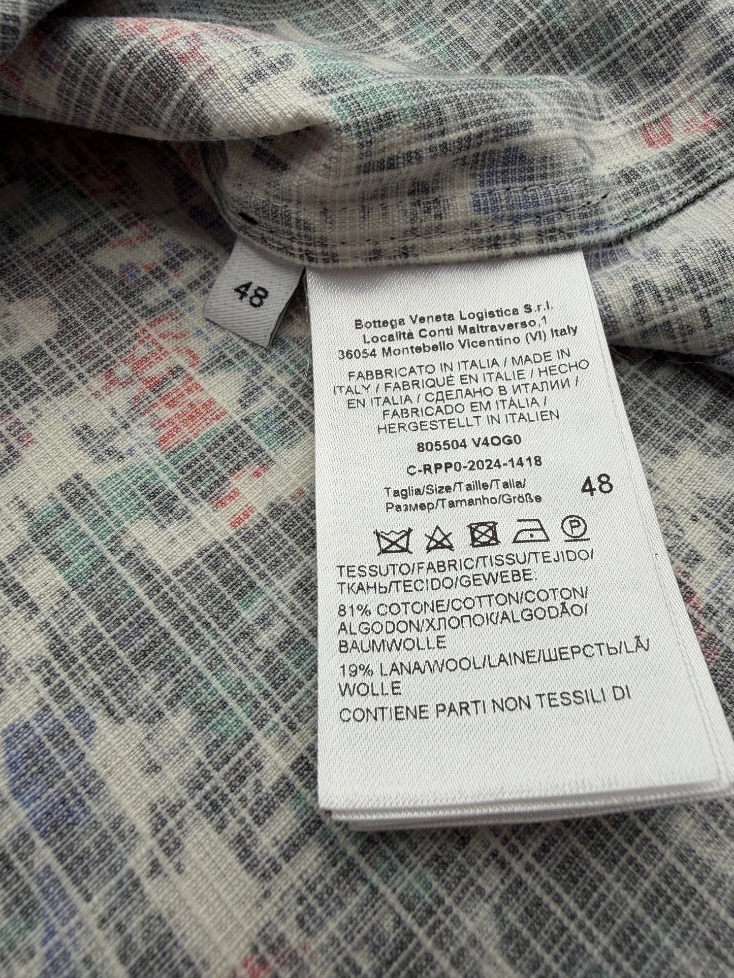 BOTTEGA VENETA MEMORY PRINT BUTTON UP SHIRT