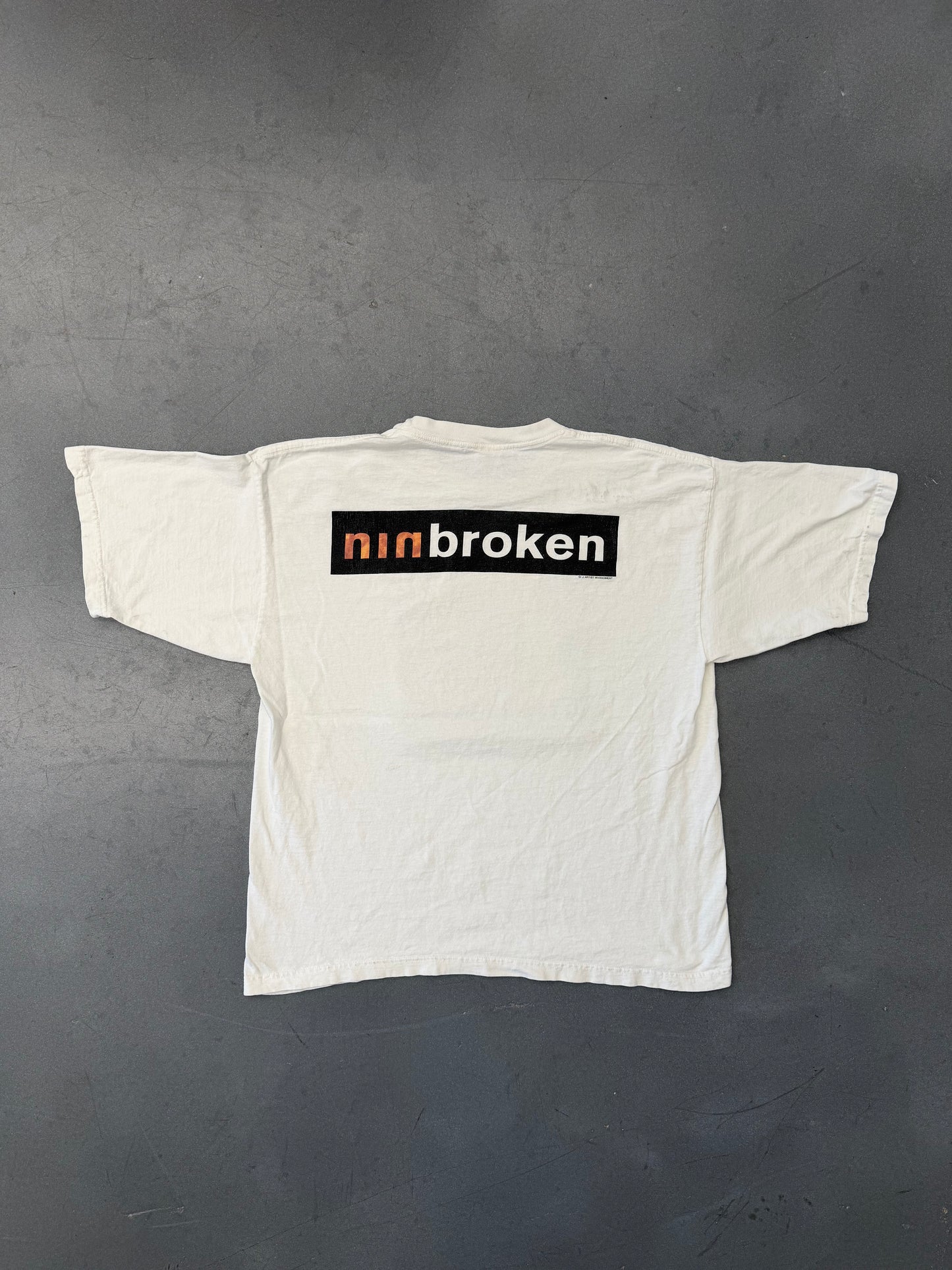 NINE INCH NAILS NIN BROKEN LOGO TEE (POLYGRAM TAG)
