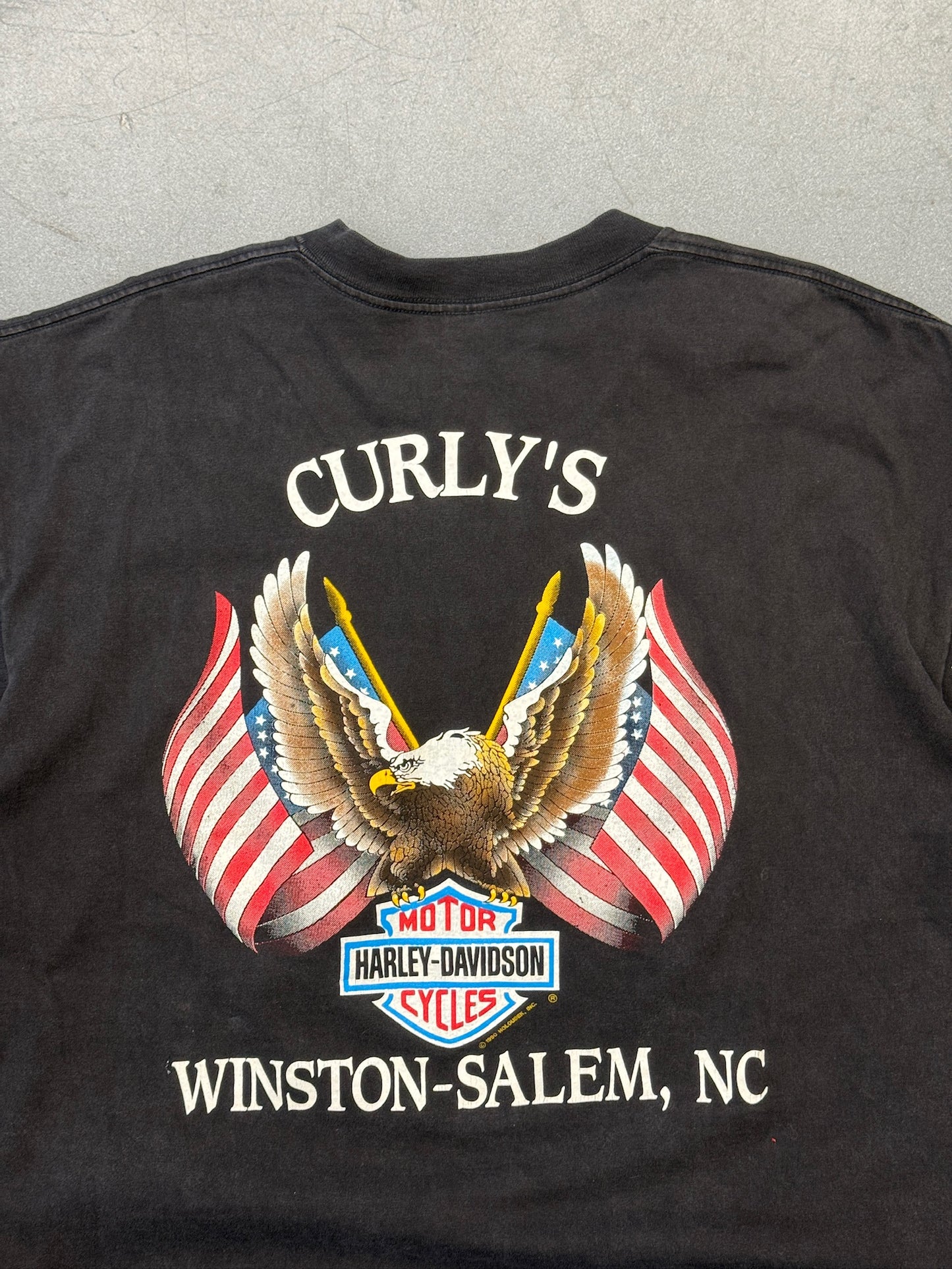 1993 HARLEY DAVIDSON CHROME SWEET CHROME WINSTON- SALEM, NORTH CAROLINA TEE (HARLEY TAG)