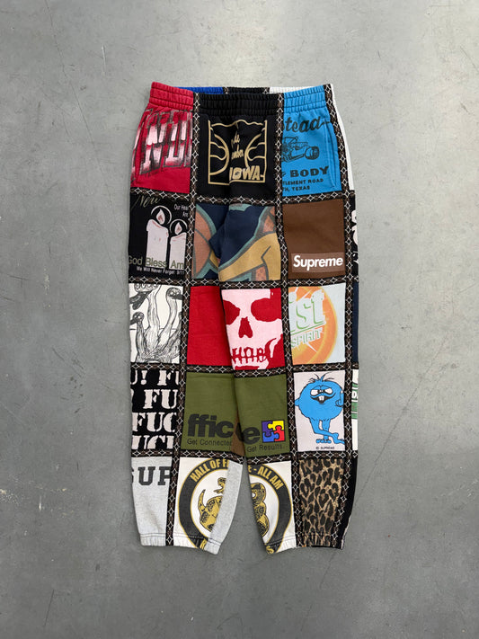 FW25 SUPREME NUMBER (N)INE PATCHWORK SWEATPANT - MULTI