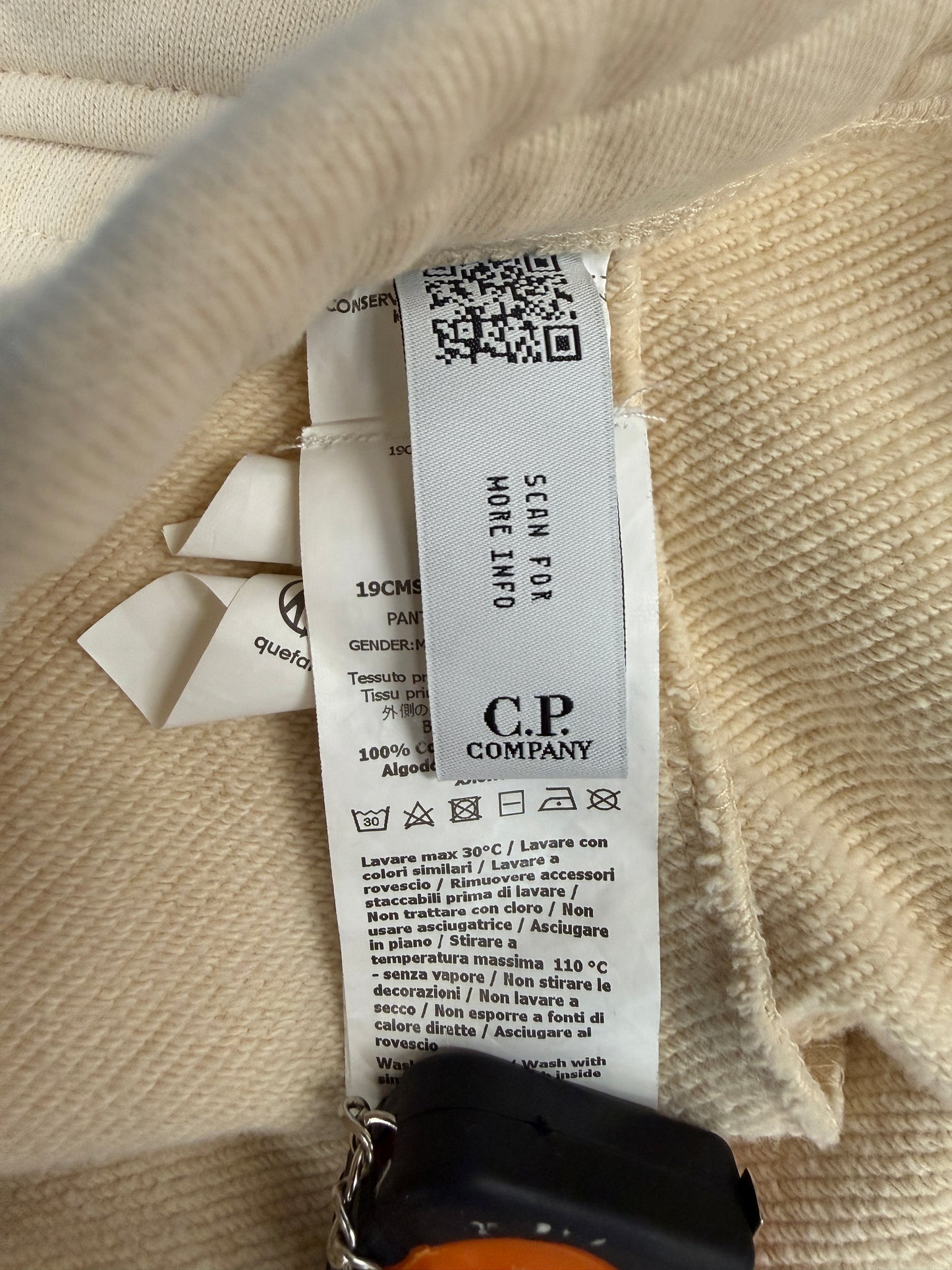 C.P. COMPANY MEN'S DIAGONAL FLEECE CARGO TRACK PANTS