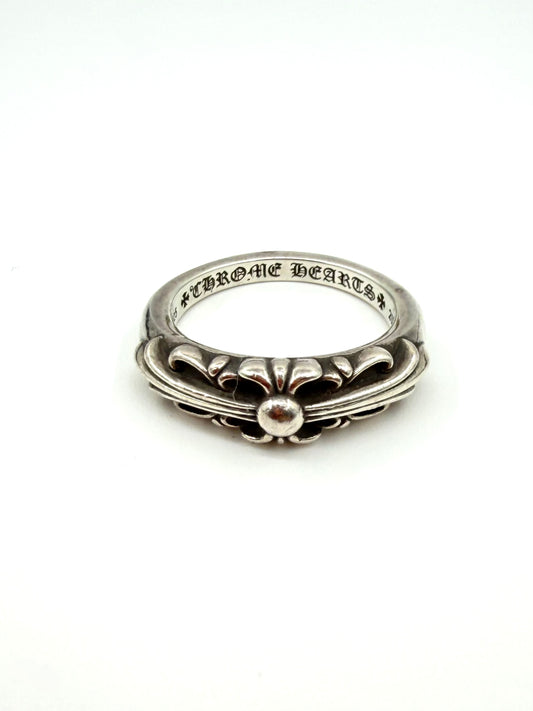 CHROME HEARTS BABY CLASSIC FLORAL SILVER RING