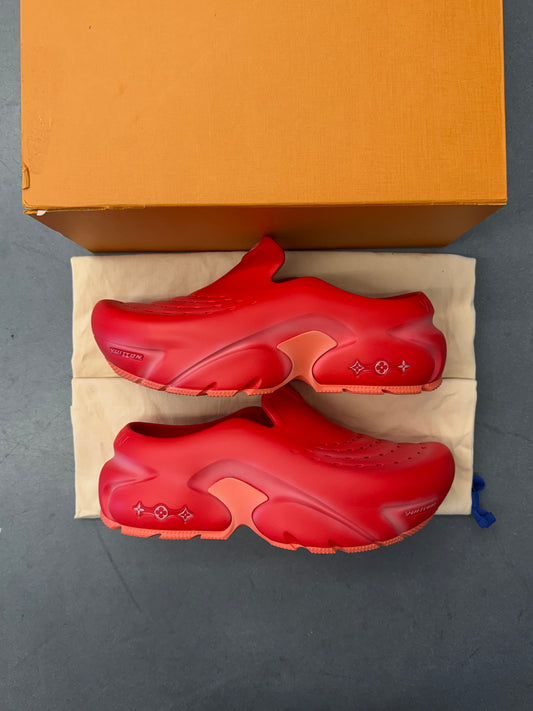 LOUIS VUITTON SHARK CLOG - RED (W/ BOX)