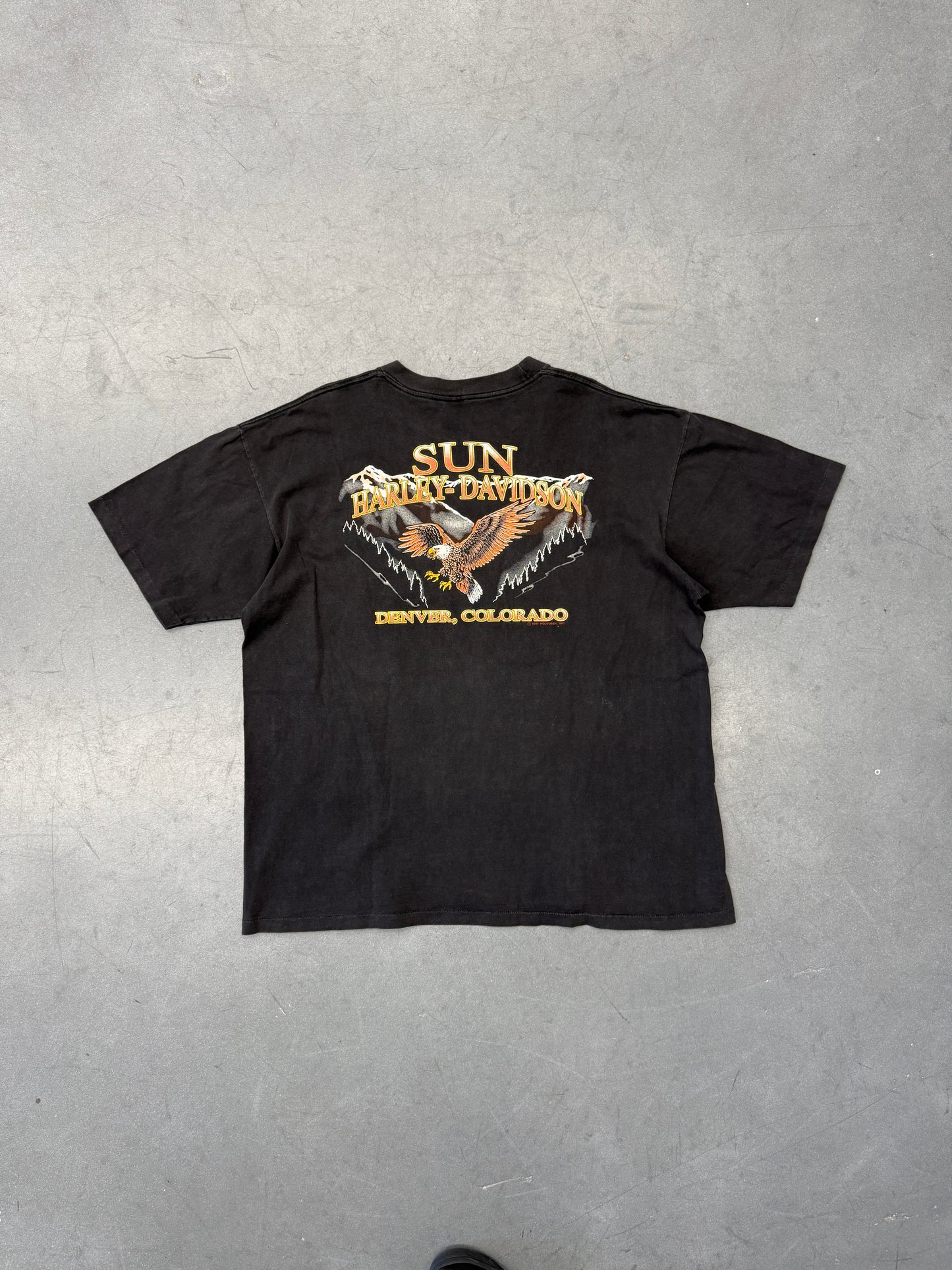 1994 HARLEY-DAVIDSON SUN DENVER, COLORADO FLAMING EAGLE TEE