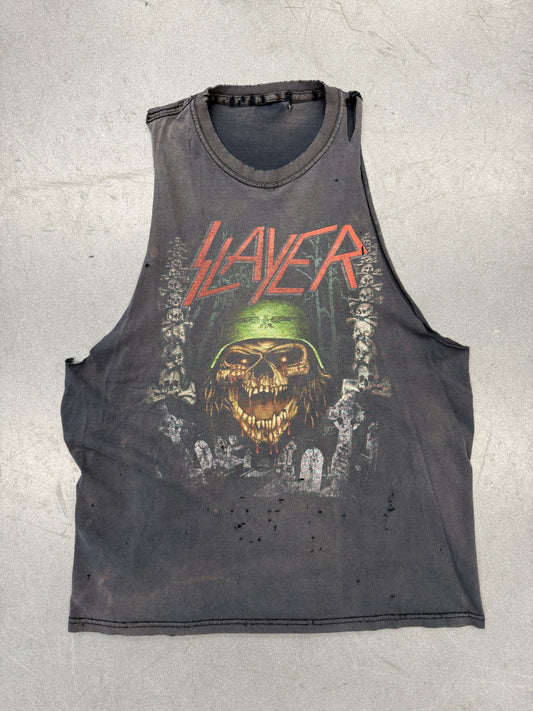 00'S SLAYER "DO YOU WANT TO DIE?" CUT-OFF TEE (PULLED TAG)