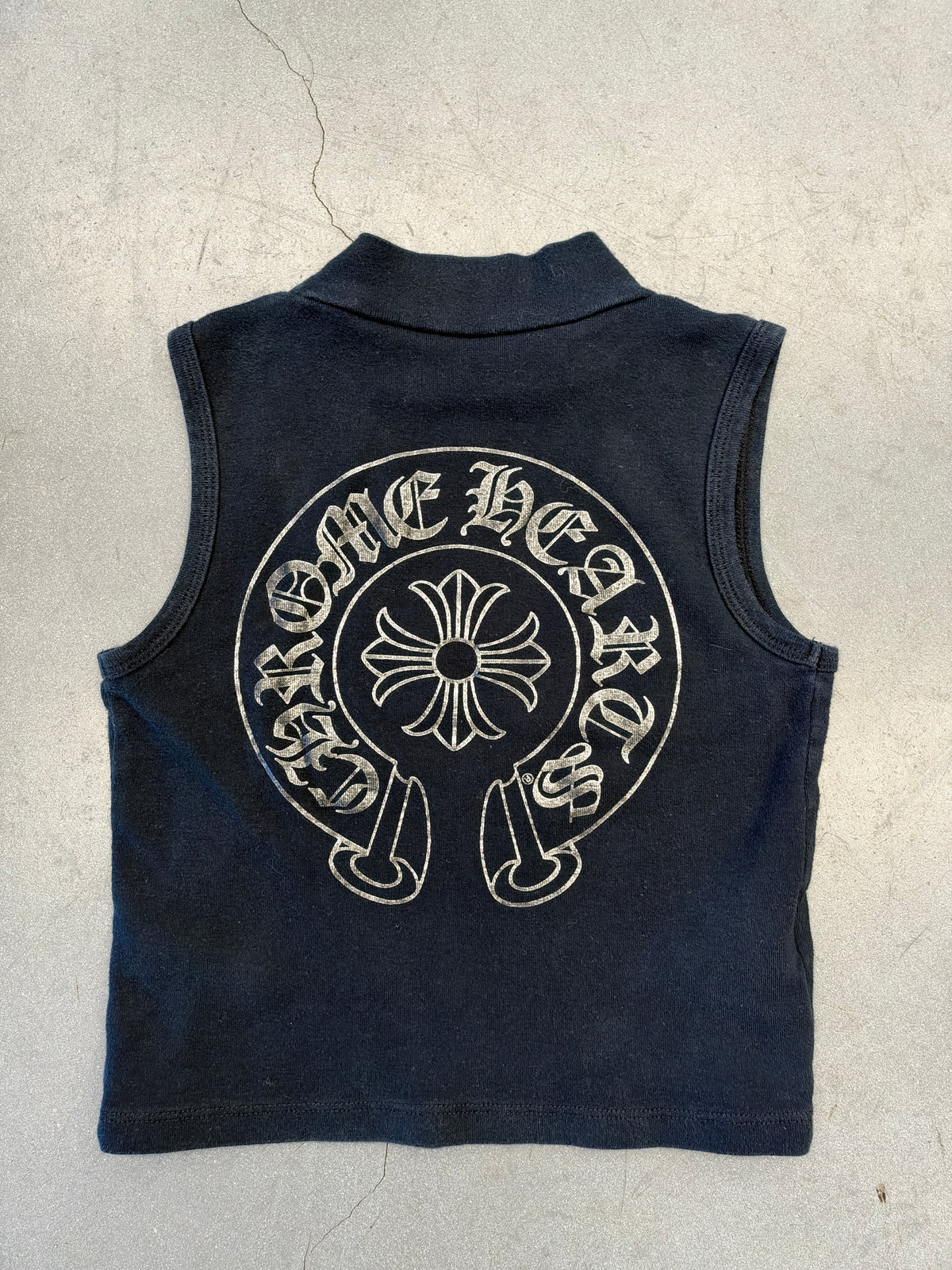 CHROME HEARTS X DEADLY DOLL MOCK NECK SLEEVELESS CROP TOP - BLACK