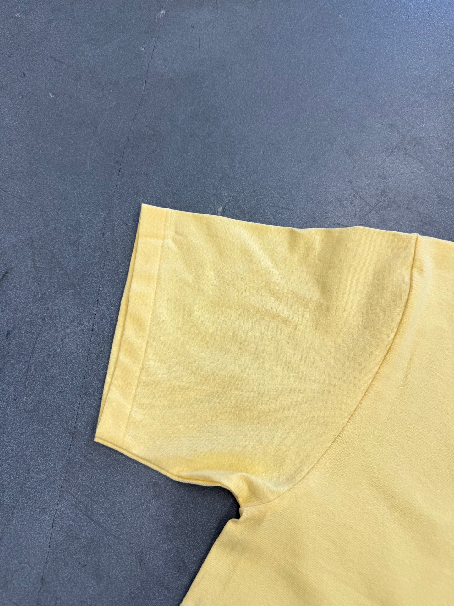 A BATHING APE COLLEGE TEE - YELLOW (XL) (NEW IN BAG)