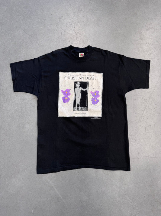 1999 CHRISTIAN DEATH "THE DECOMPOSITION OF VIOLETS: AN EVENING WITH" TEE (FOTL TAG)