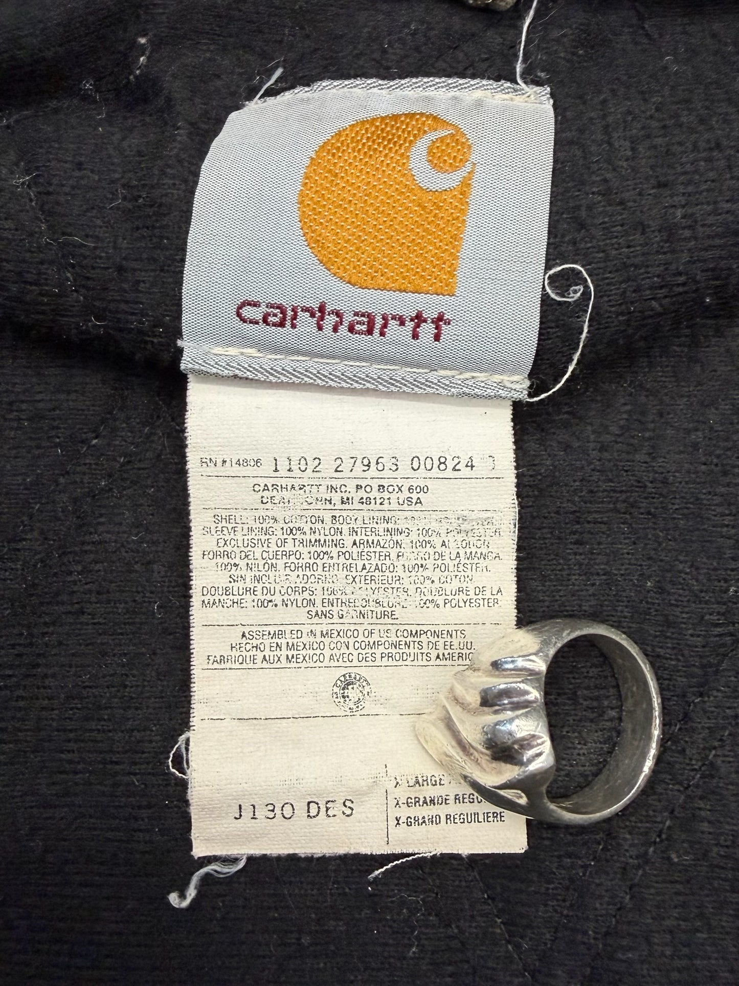 90S CARHARTT INSULATED CANVAS WORK JACKET (J130DES)
