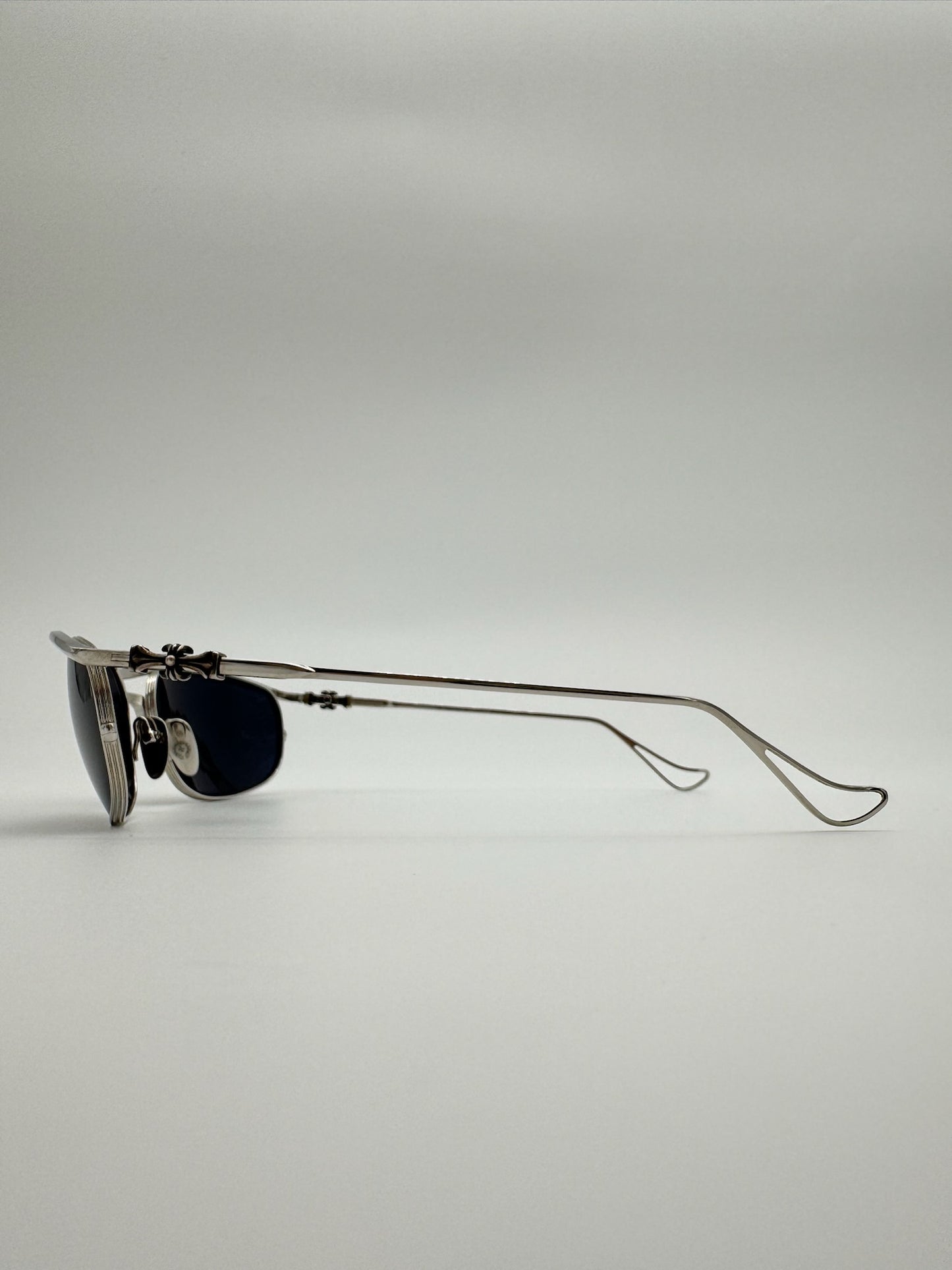CHROME HEARTS INSTAOUNCE SILVER SUNGLASSES WITH CASE