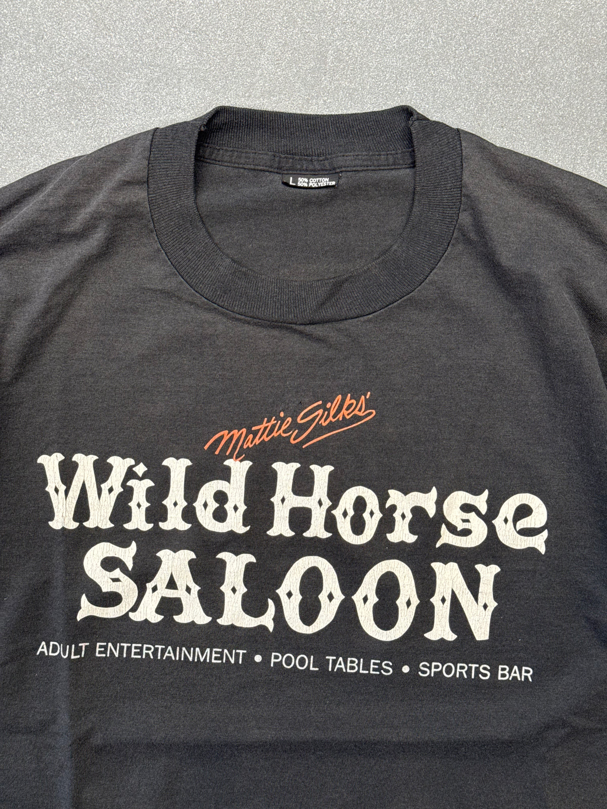 90S MATTIE SILKS' WILD HORSE SALOON MIAMI, FL TEE (PULLED TAG)