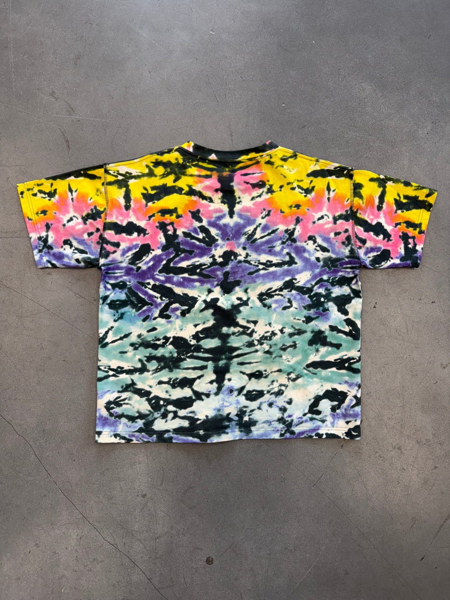 SS19 LOUIS VUITTON VIRGIL ABLOH PLAIN RAINBOW TIE DYE TEE (L)