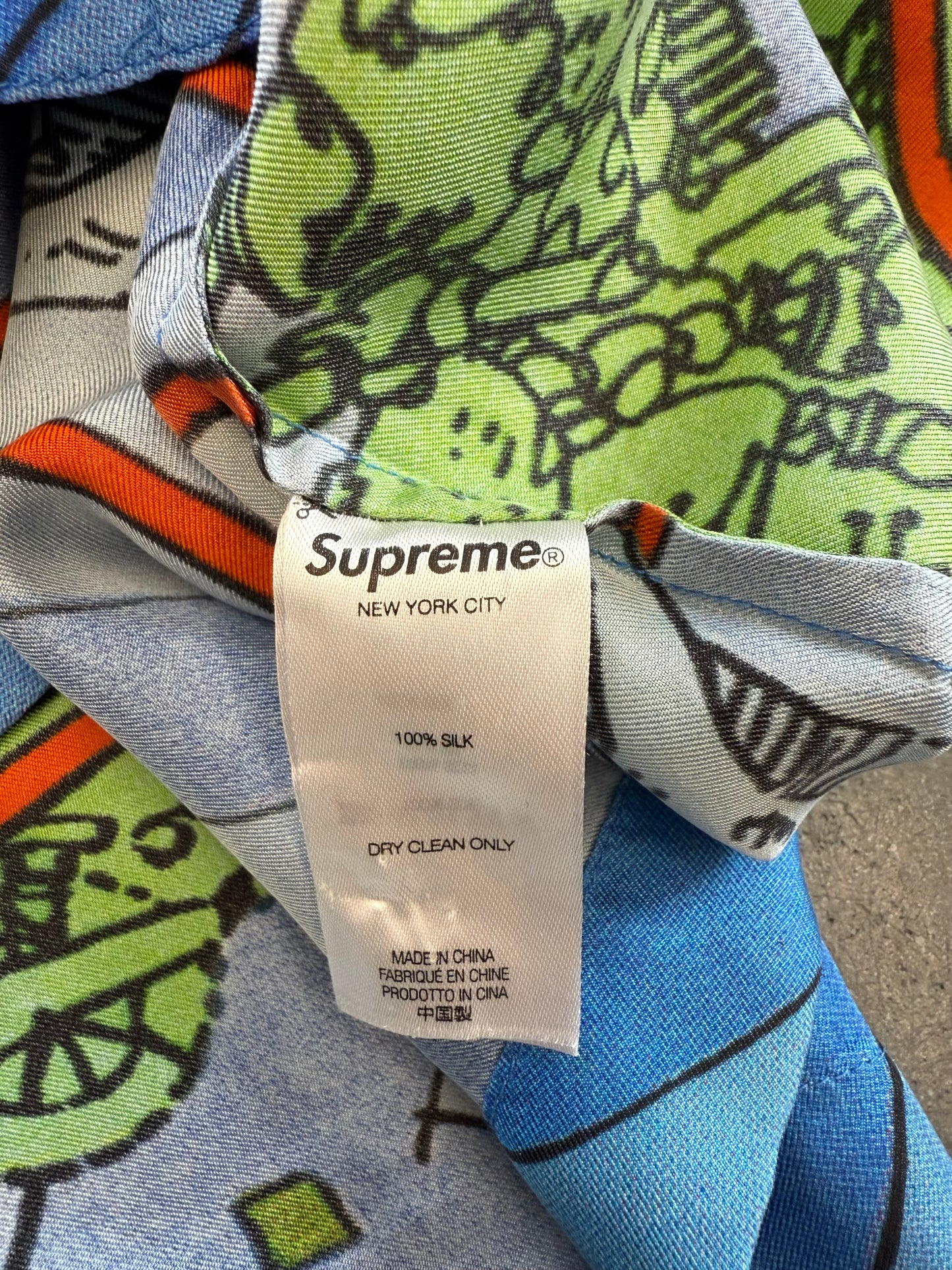 SS23 SUPREME RONIN SILK S/S SHIRT - BLUE