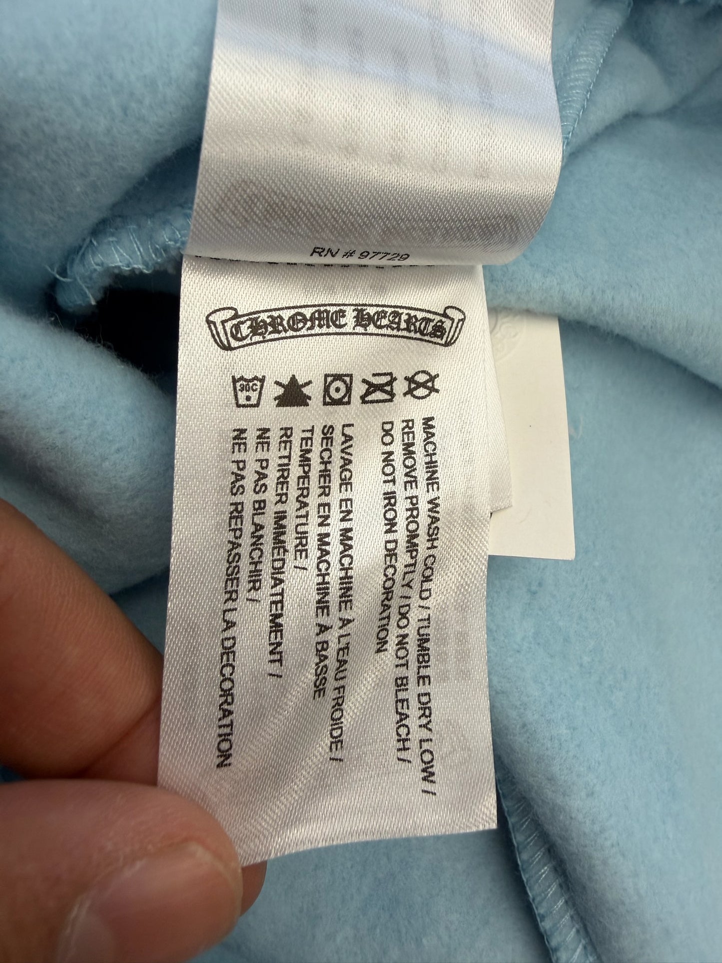 CHROME HEARTS MIAMI ART BASEL EXCLUSIVE VINE DAGGER SWEATPANTS - BABY BLUE