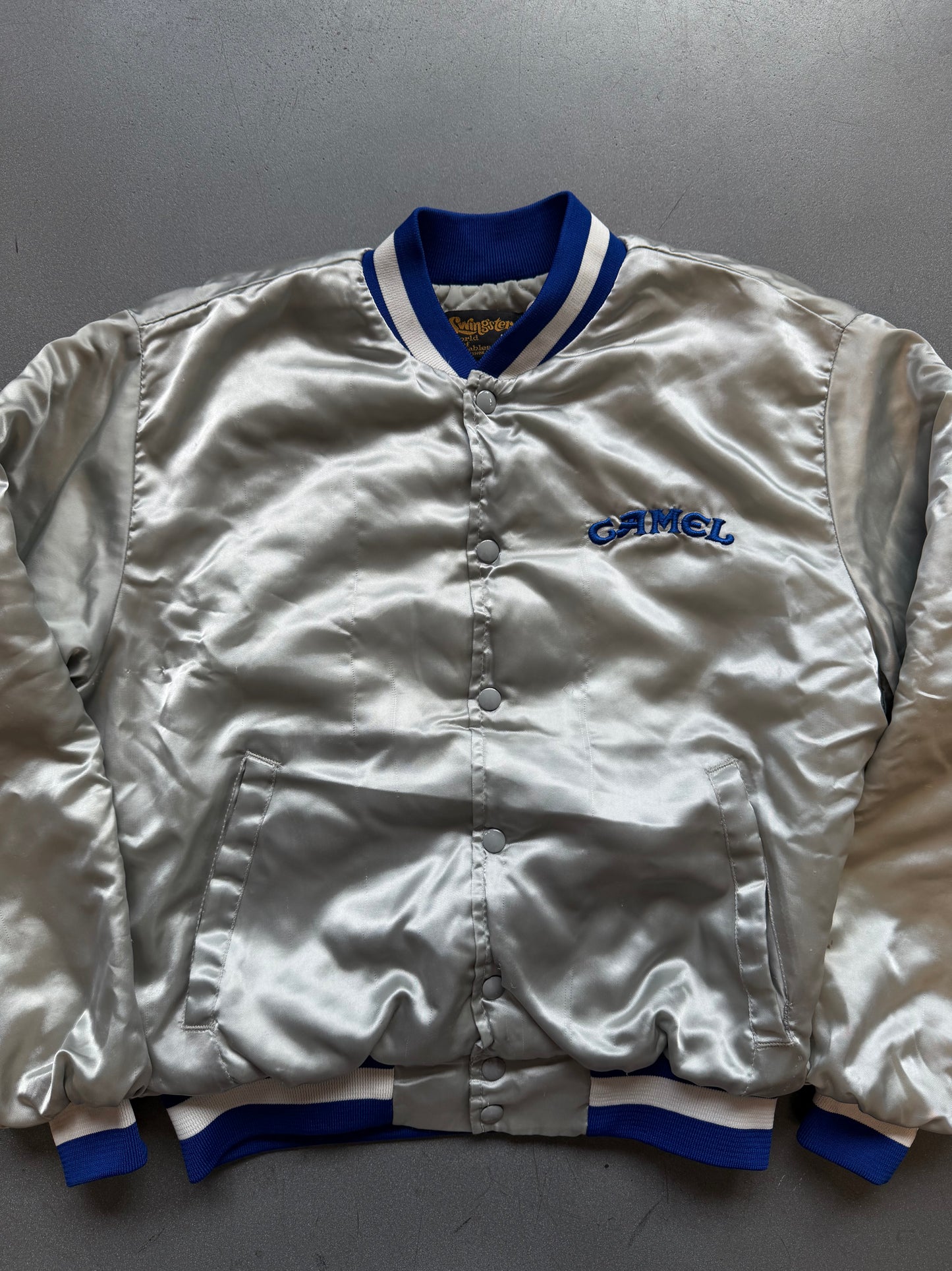 80'S CAMEL SATIN COACH JACKET (SWINGSTER TAG)