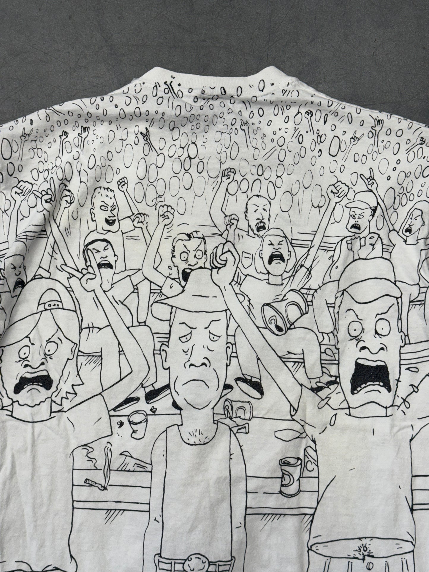 1993 BEAVIS AND BUTT-HEAD CONCERT AOP TEE (TOUCH OF GOLD TAG)