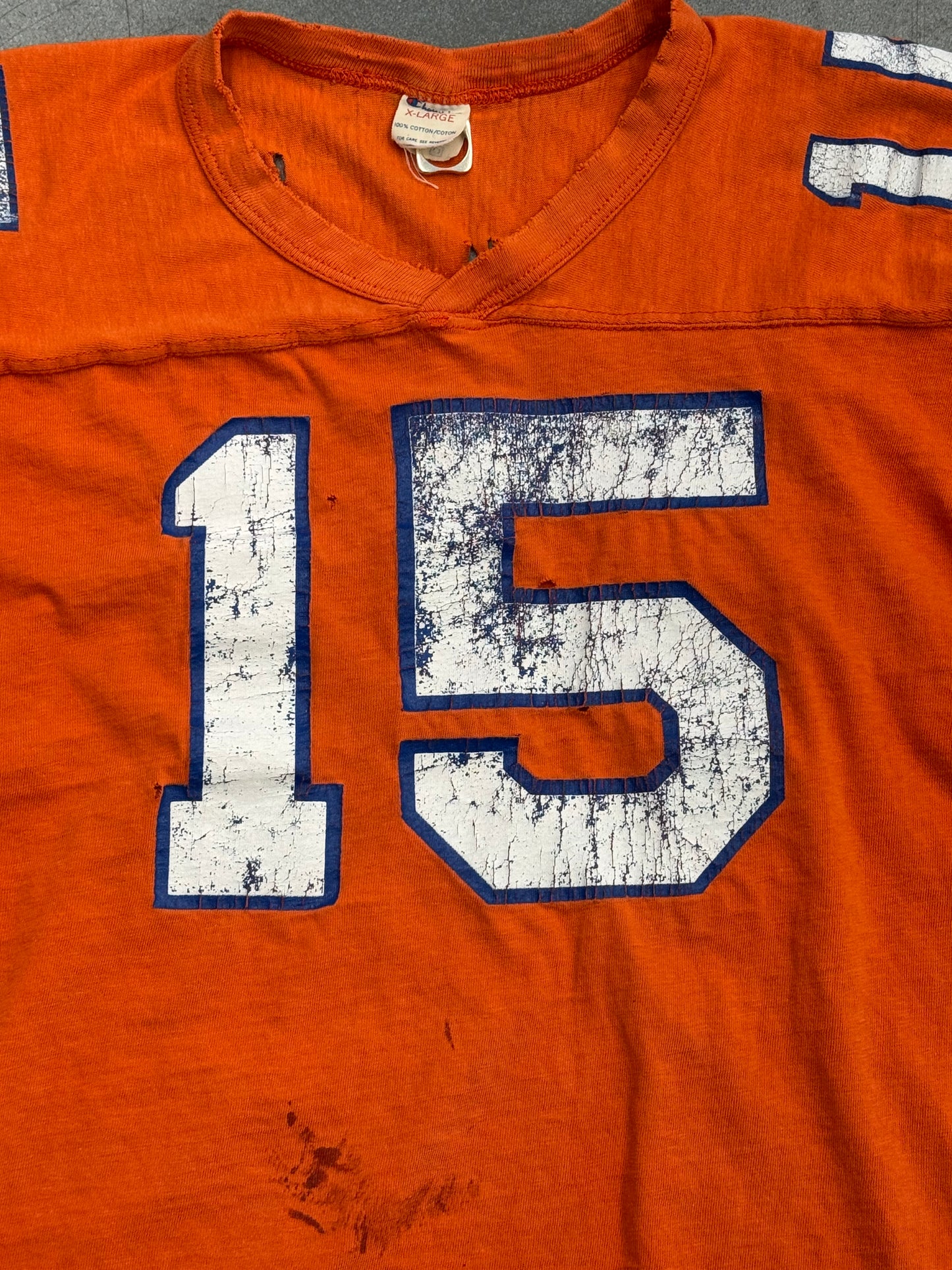80S CHAMPION COTTON FOOTBALL JERSEY #15