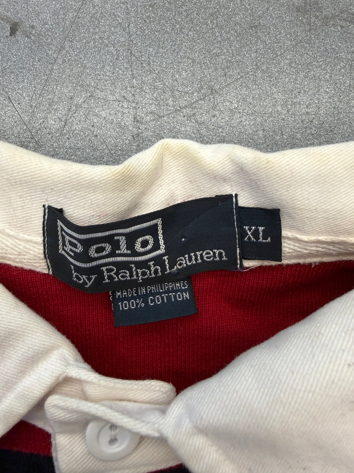 VINTAGE POLO RALPH LAUREN STRIPED RUGBY LONG SLEEVE